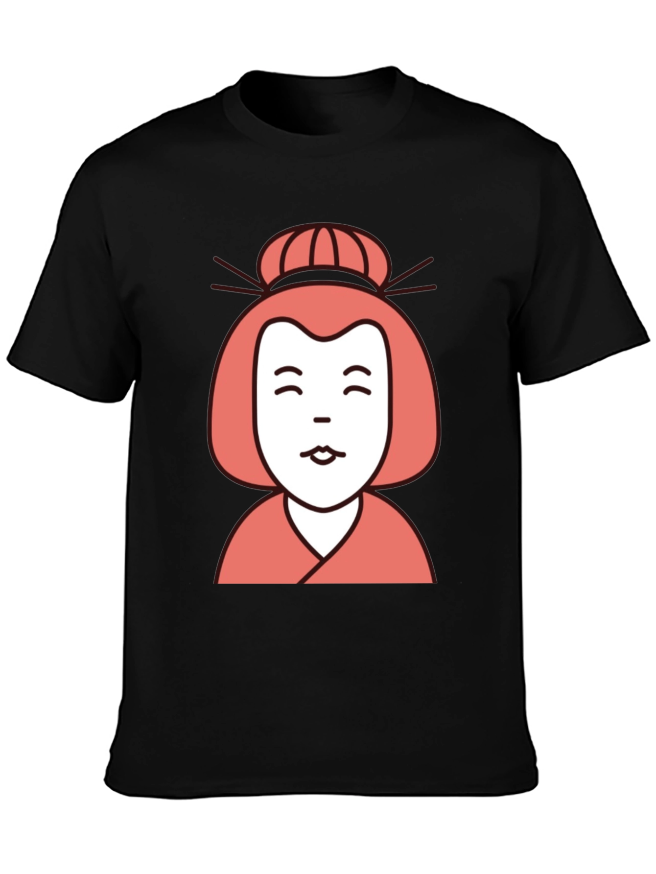 Japanese Geisha Graphic Tee - Unisex Black T-Shirt