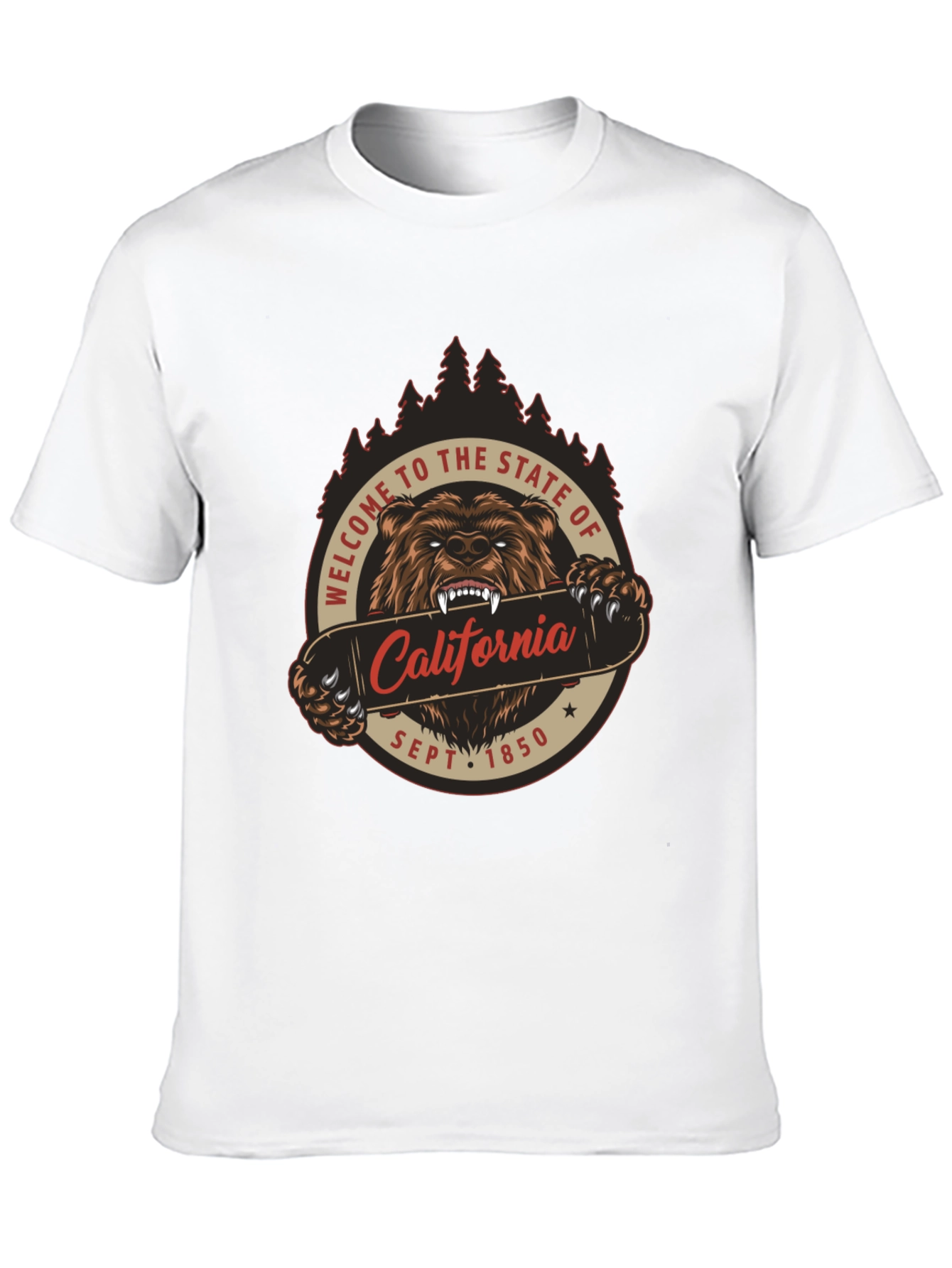 California Bear Graphic T-Shirt - Black