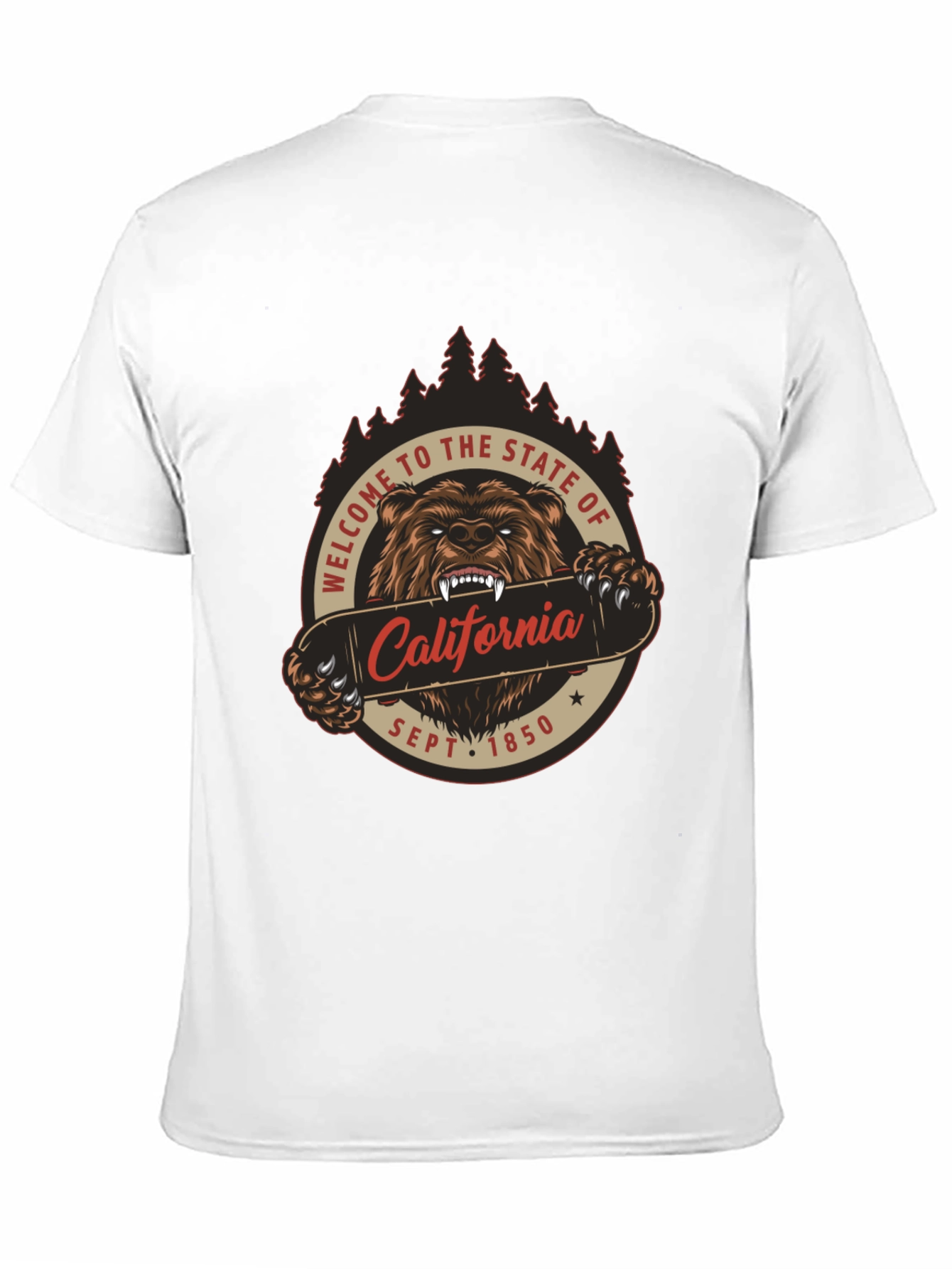 California Bear Graphic T-Shirt - Black