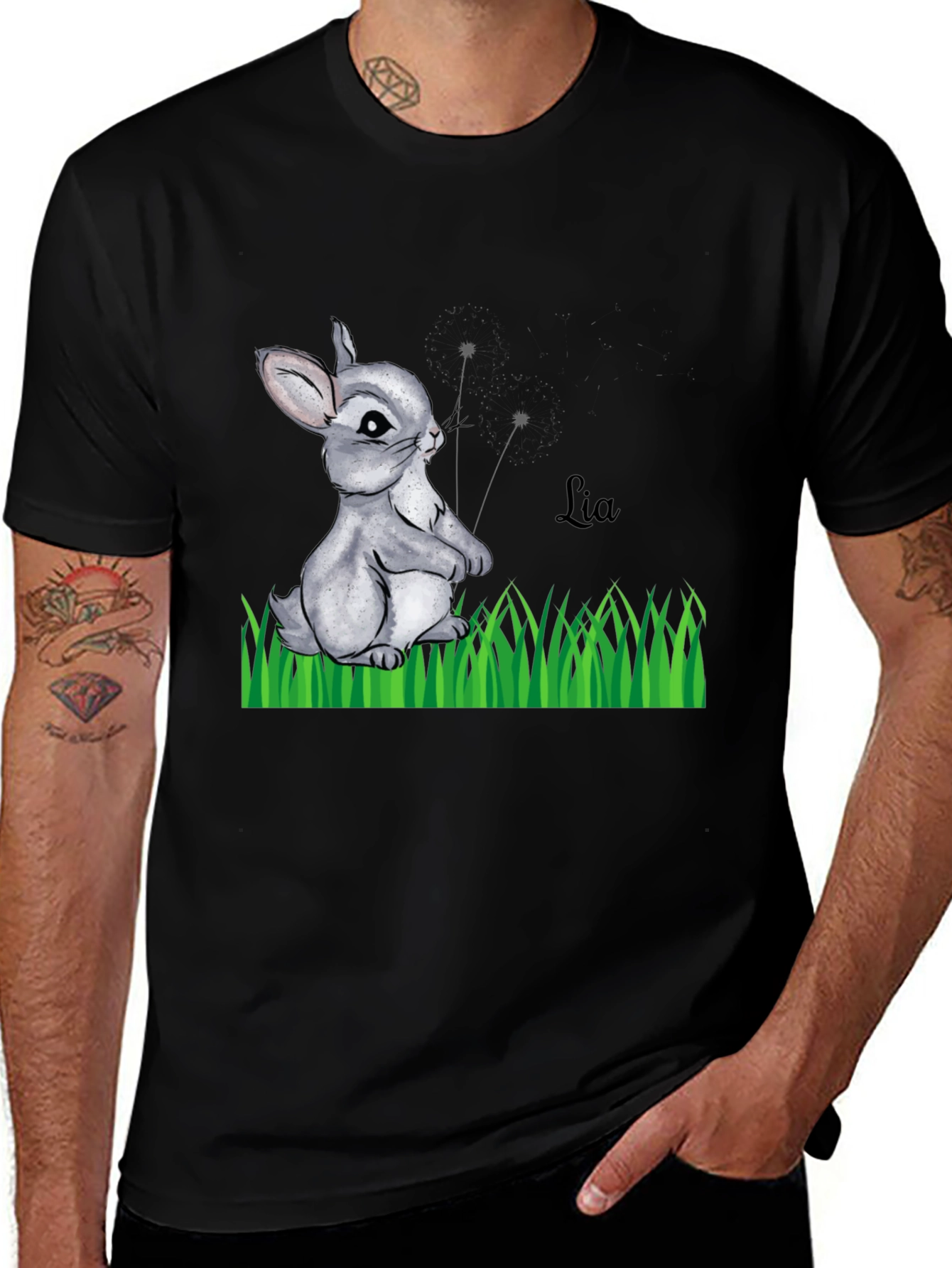Cute Rabbit Graphic T-Shirt