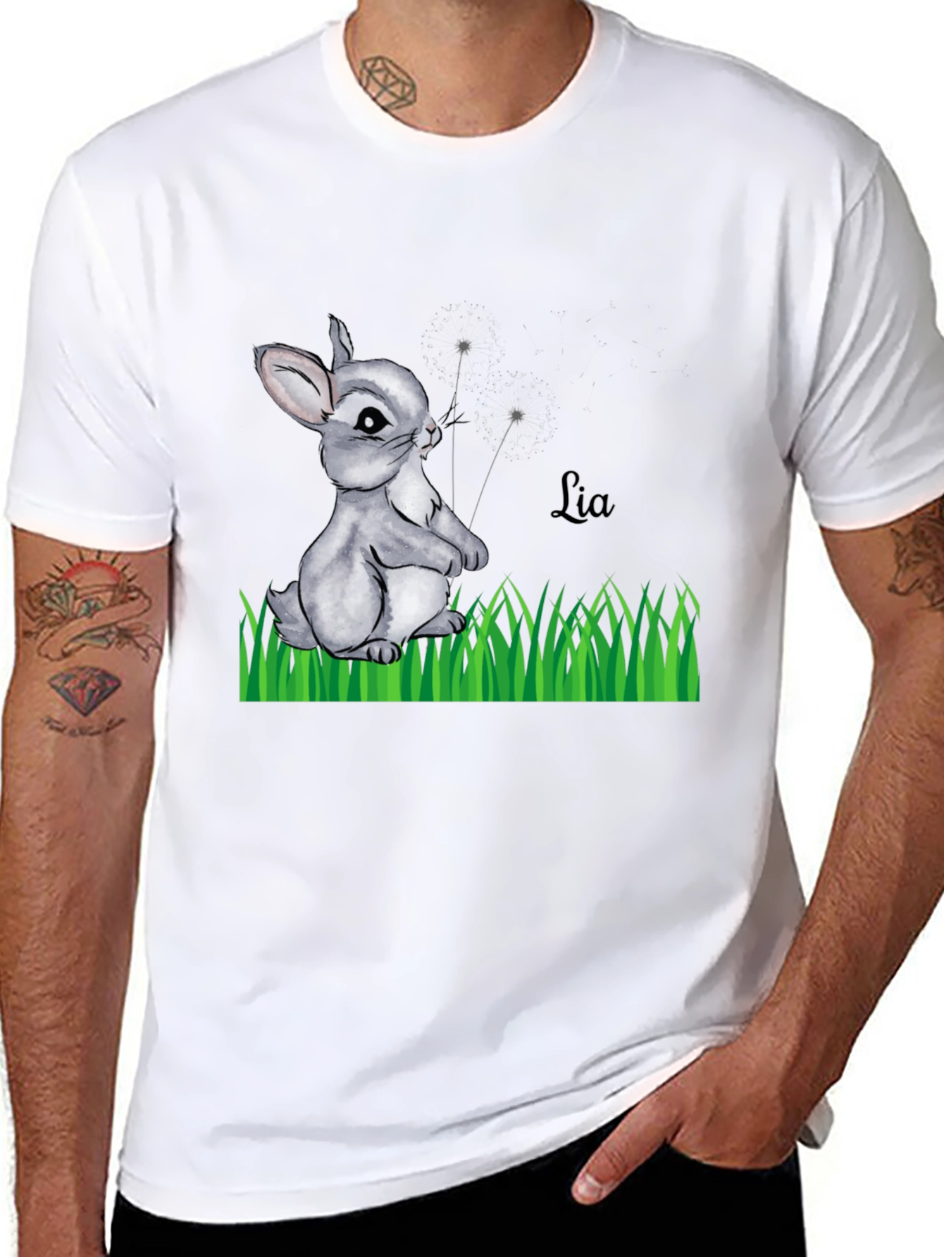 Cute Rabbit Graphic T-Shirt