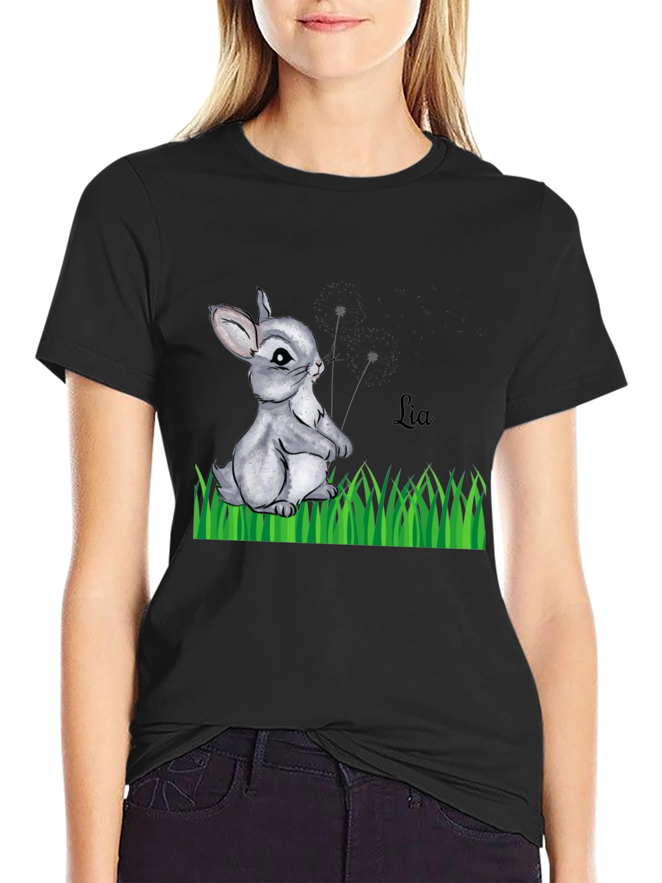 Cute Rabbit Graphic T-Shirt