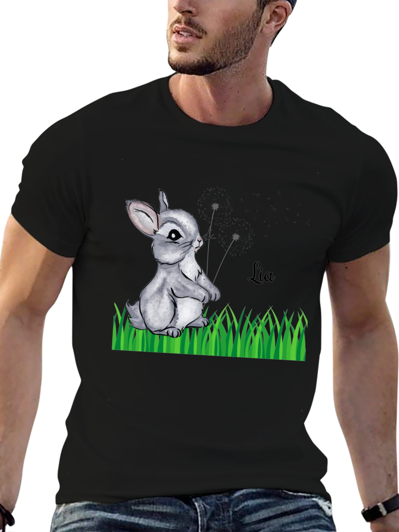 Cute Rabbit Graphic T-Shirt