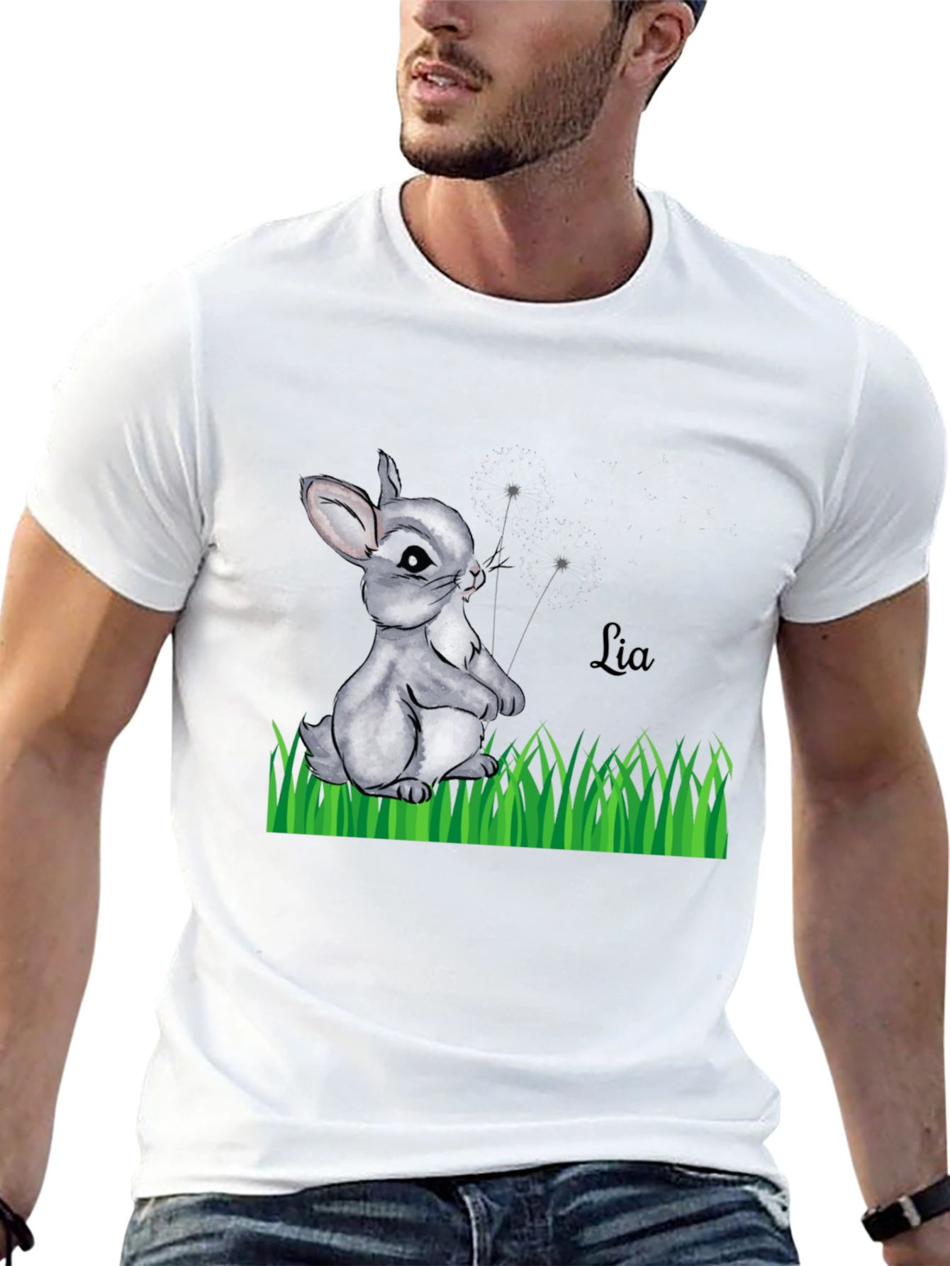 Cute Rabbit Graphic T-Shirt