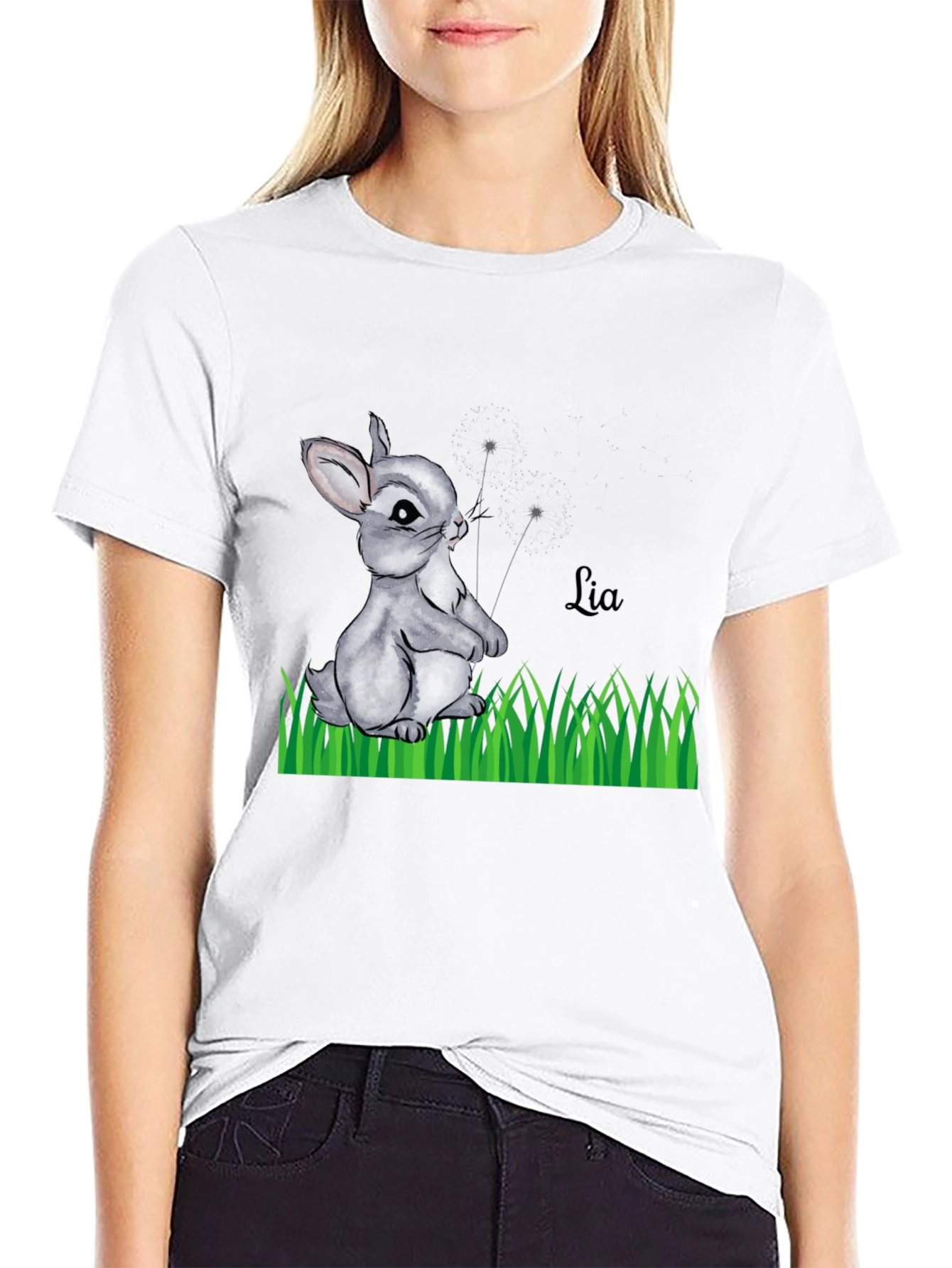 Cute Rabbit Graphic T-Shirt