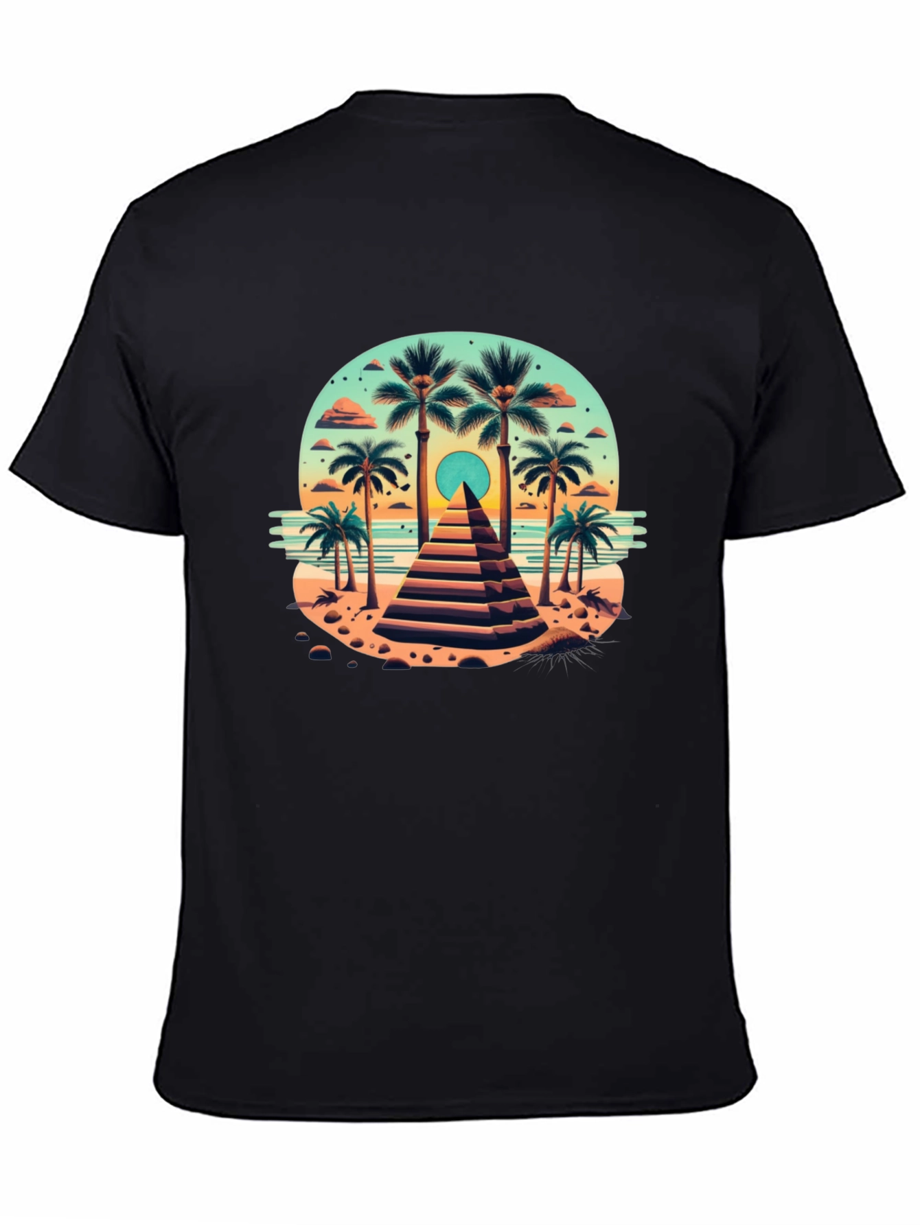 Tropical Pyramid T-Shirt - Beach Vibes