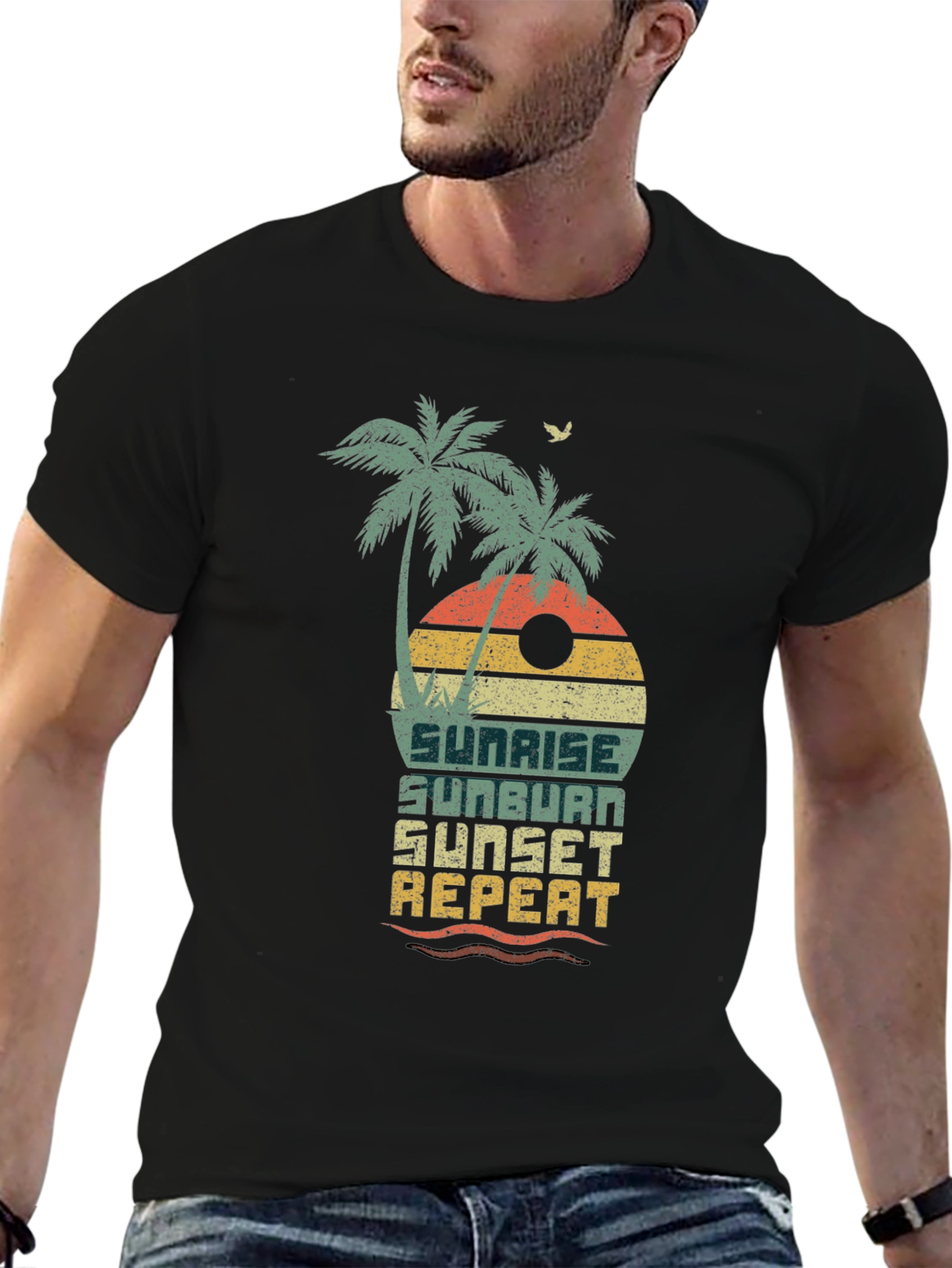 Sunrise Sunburn Sunset Repeat Graphic Tee