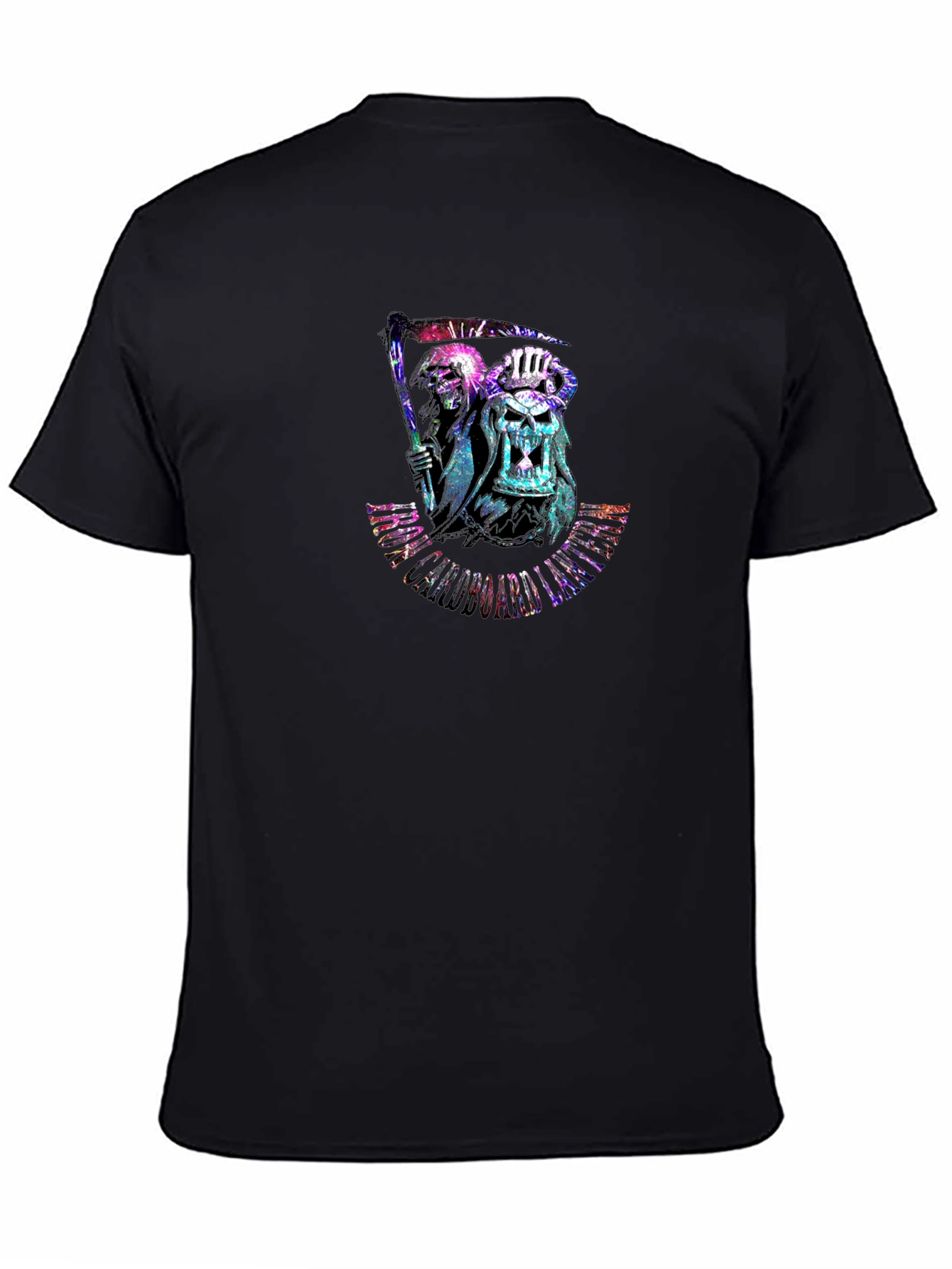Grim Reaper Skull Graphic Black T-Shirt