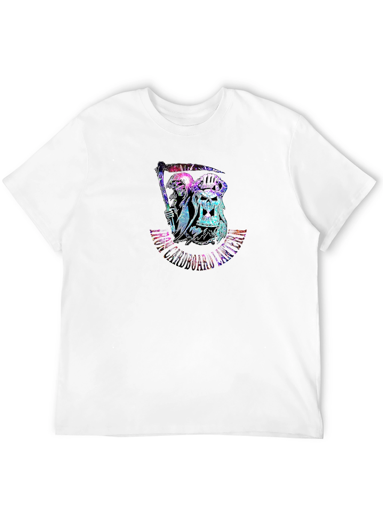 Grim Reaper Skull Graphic Black T-Shirt