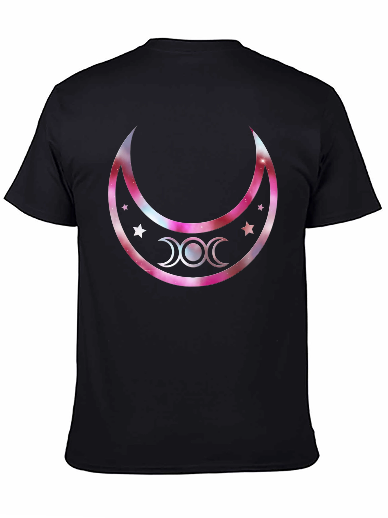 Triple Moon Goddess Graphic T-Shirt - Black