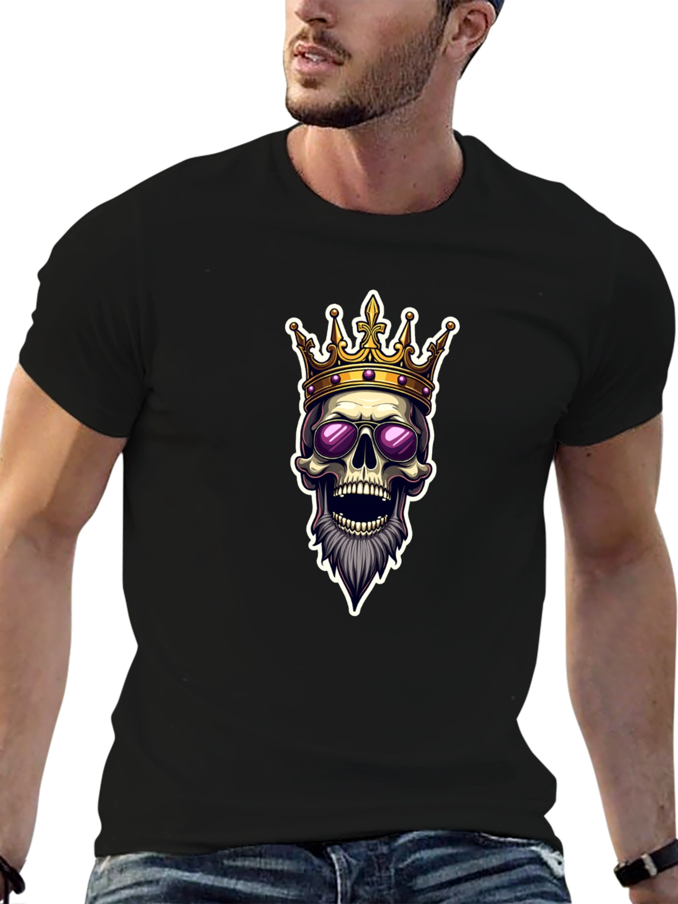 Skull King Graphic Tee - Black T-Shirt