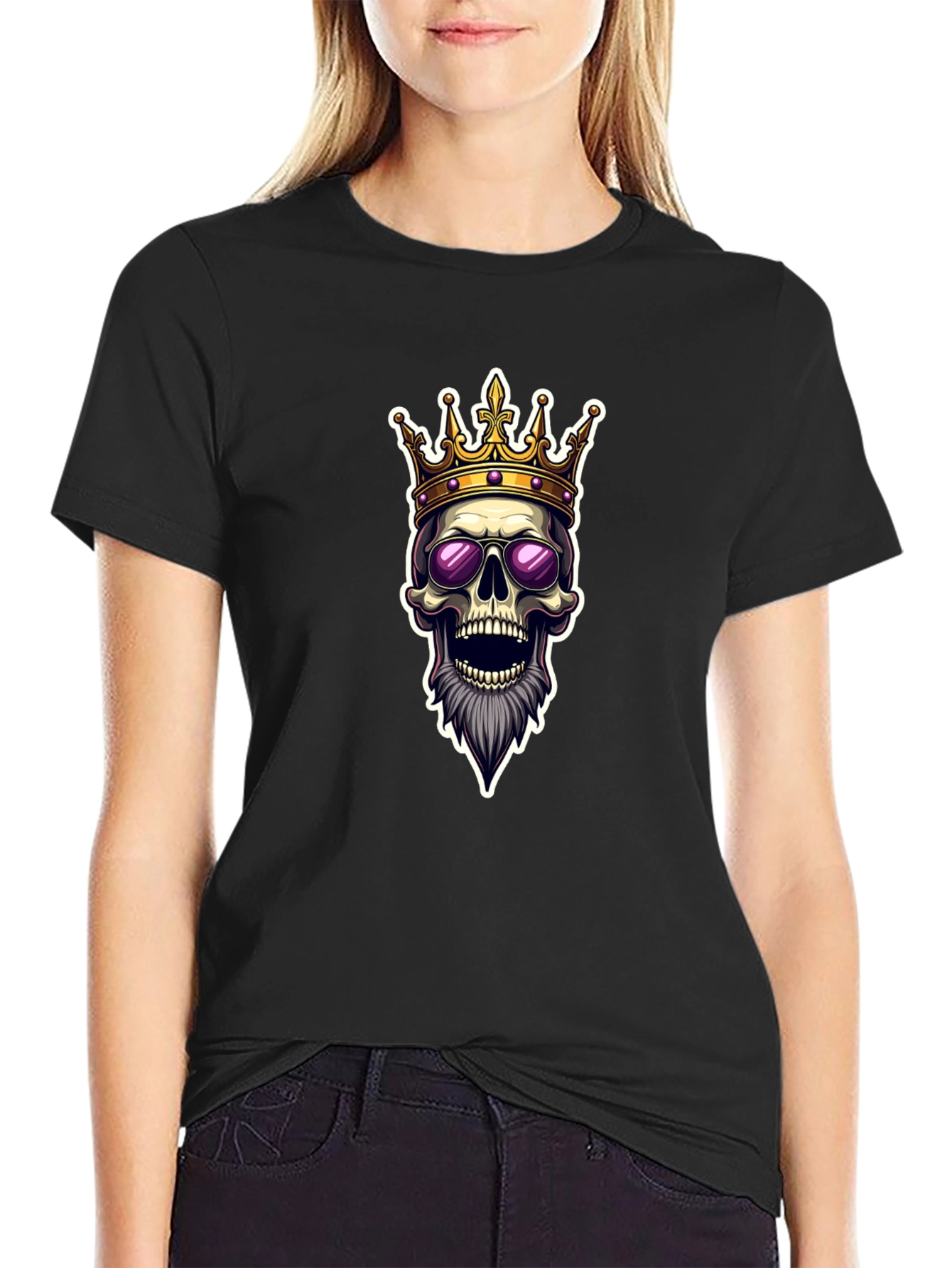 Skull King Graphic Tee - Black T-Shirt