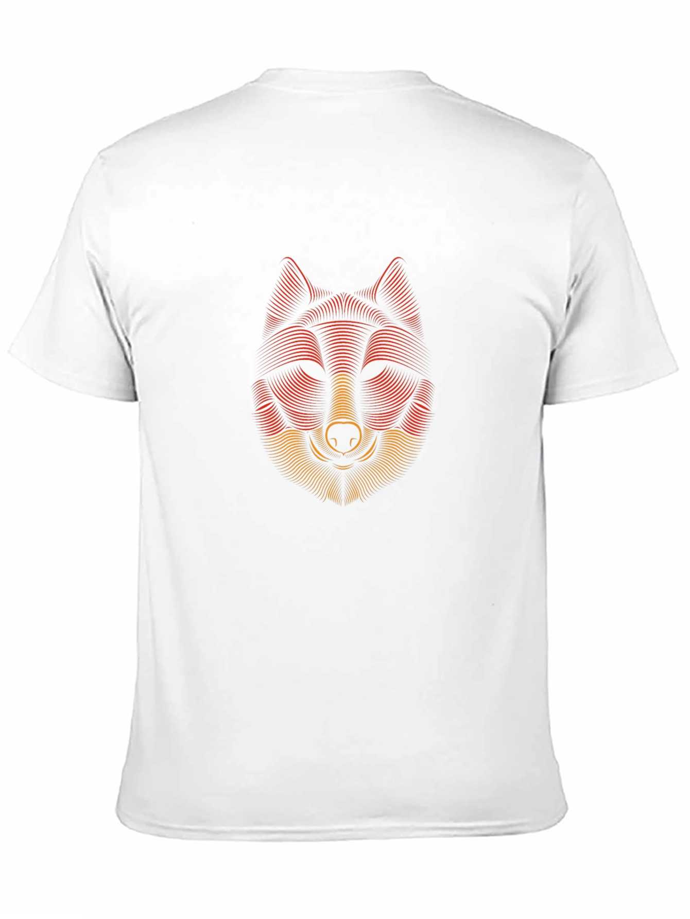 Striking Wolf Head Graphic Print Black T-Shirt