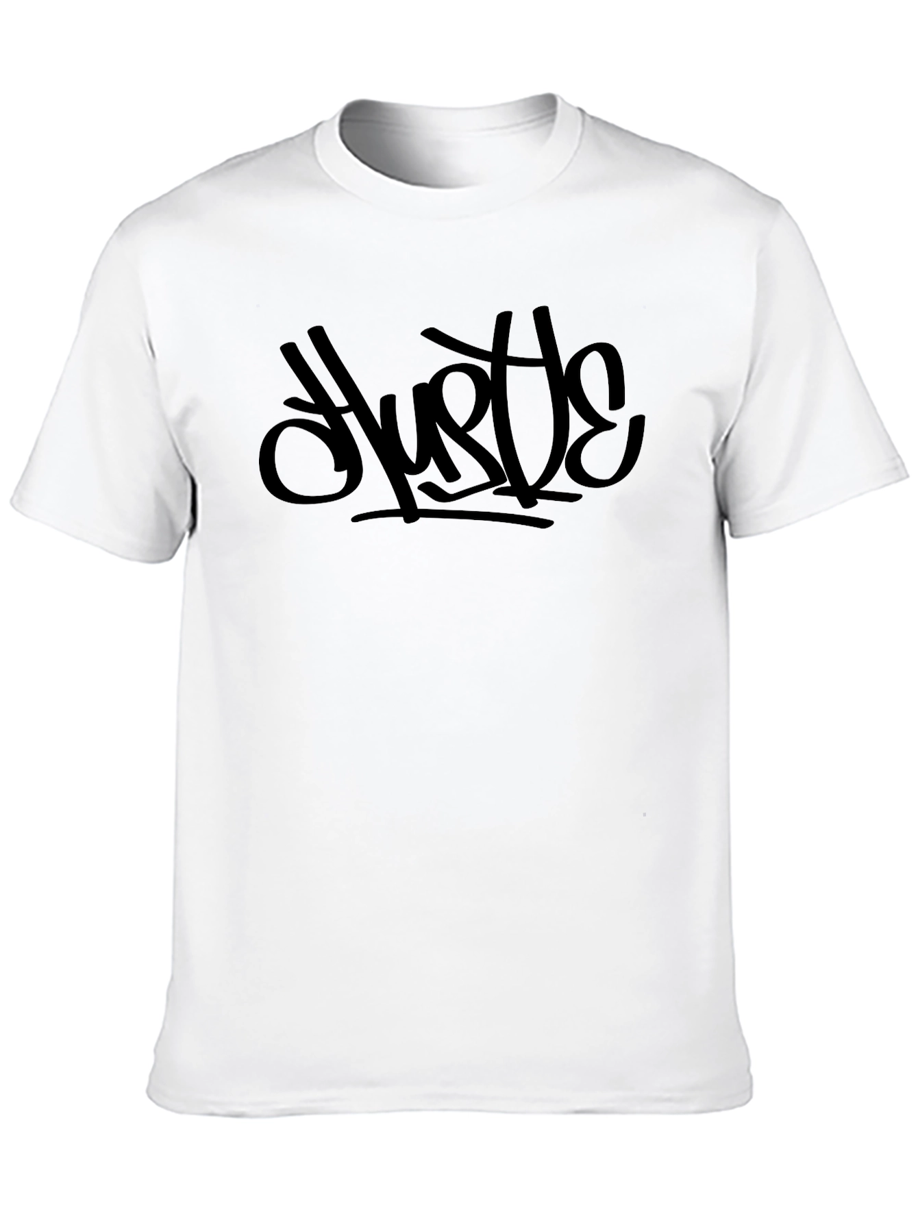 Black Hustle Graphic Tee - Mens Casual Shirt