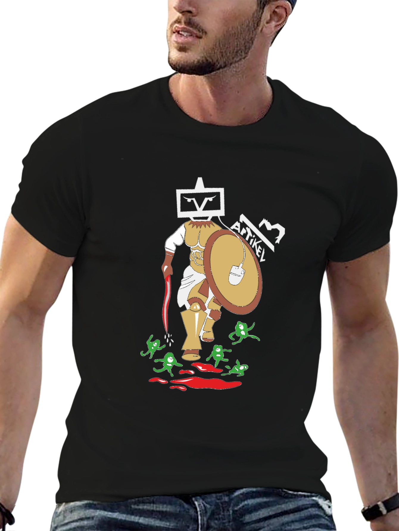 Artikel Robot Gladiator Graphic T-Shirt - Black