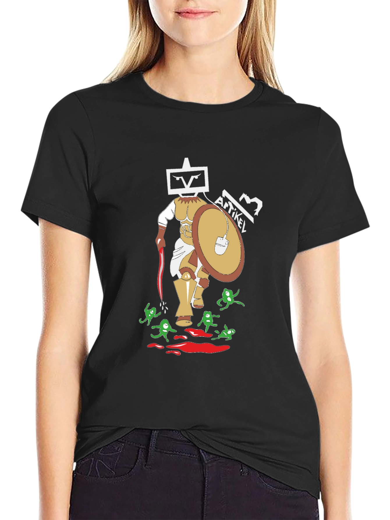 Artikel Robot Gladiator Graphic T-Shirt - Black