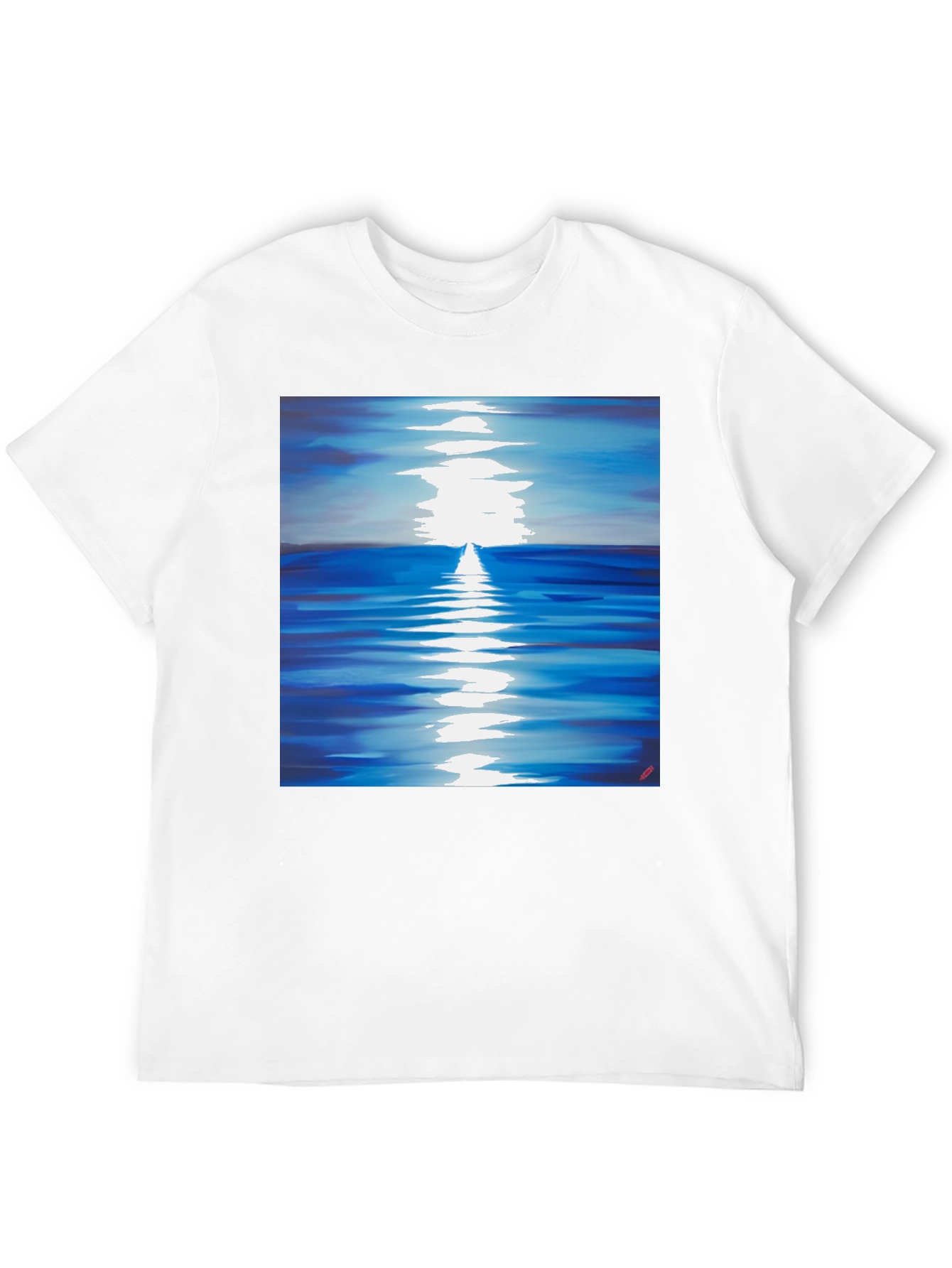 Ocean Reflection Graphic Tee - Black Unisex T-Shirt