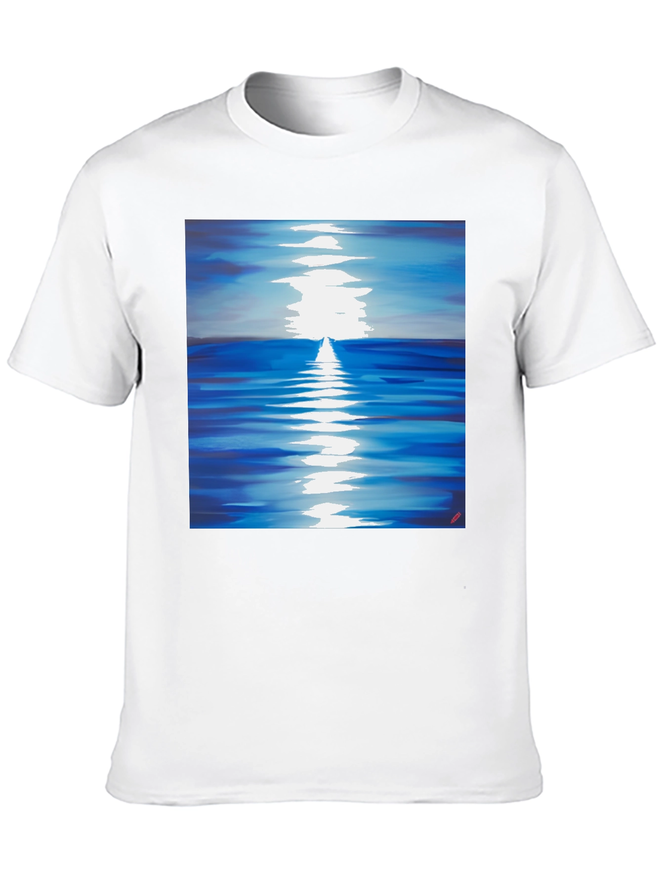 Ocean Reflection Graphic Tee - Black Unisex T-Shirt