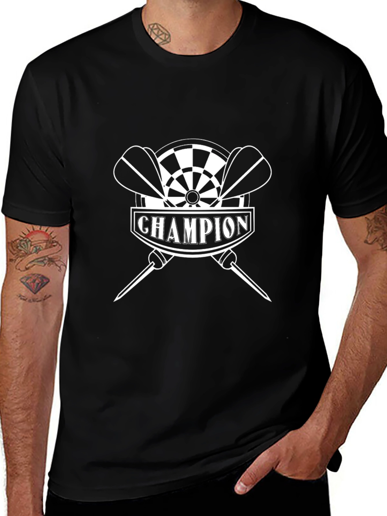 Champion Dart T-Shirt - Dartboard Design