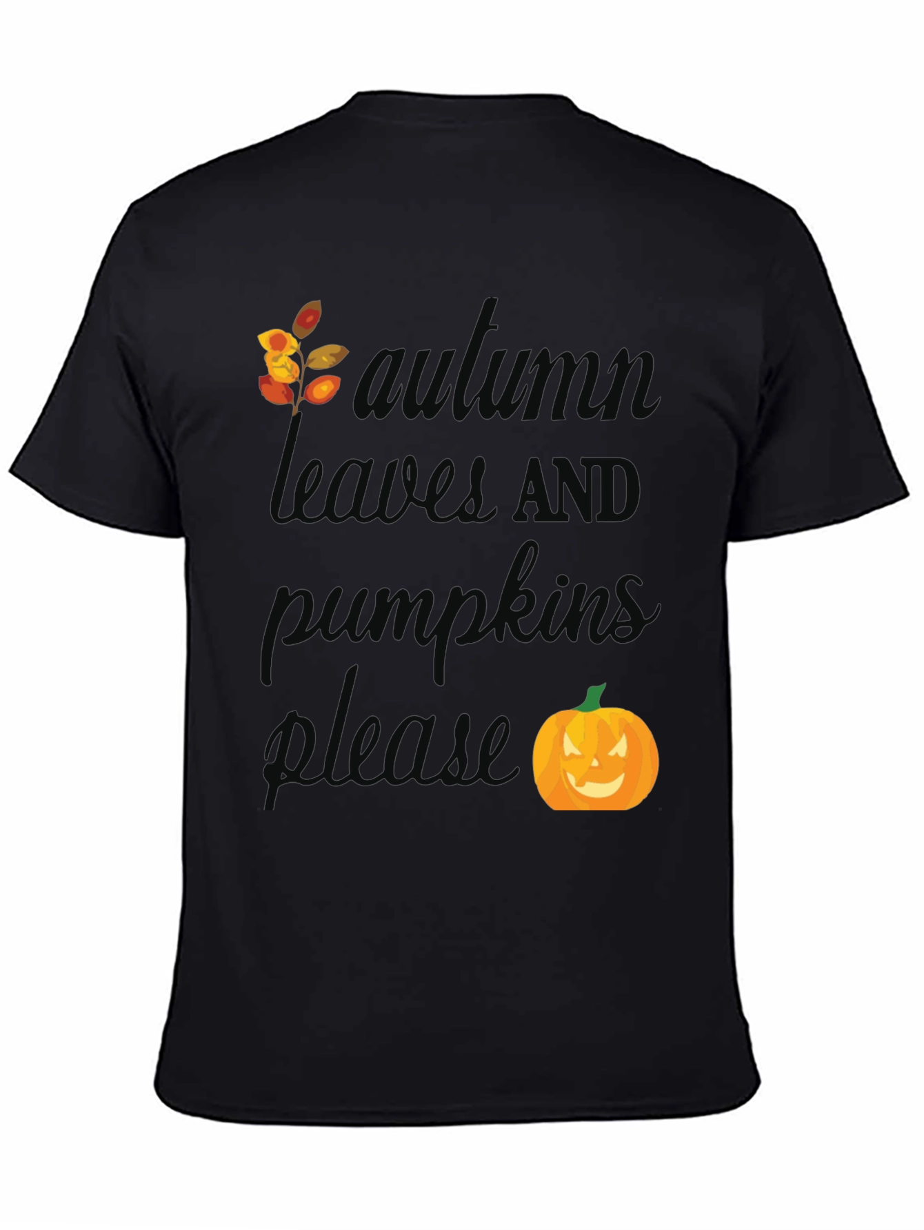 Autumn Leaves and Pumpkins Please T-Shirt
