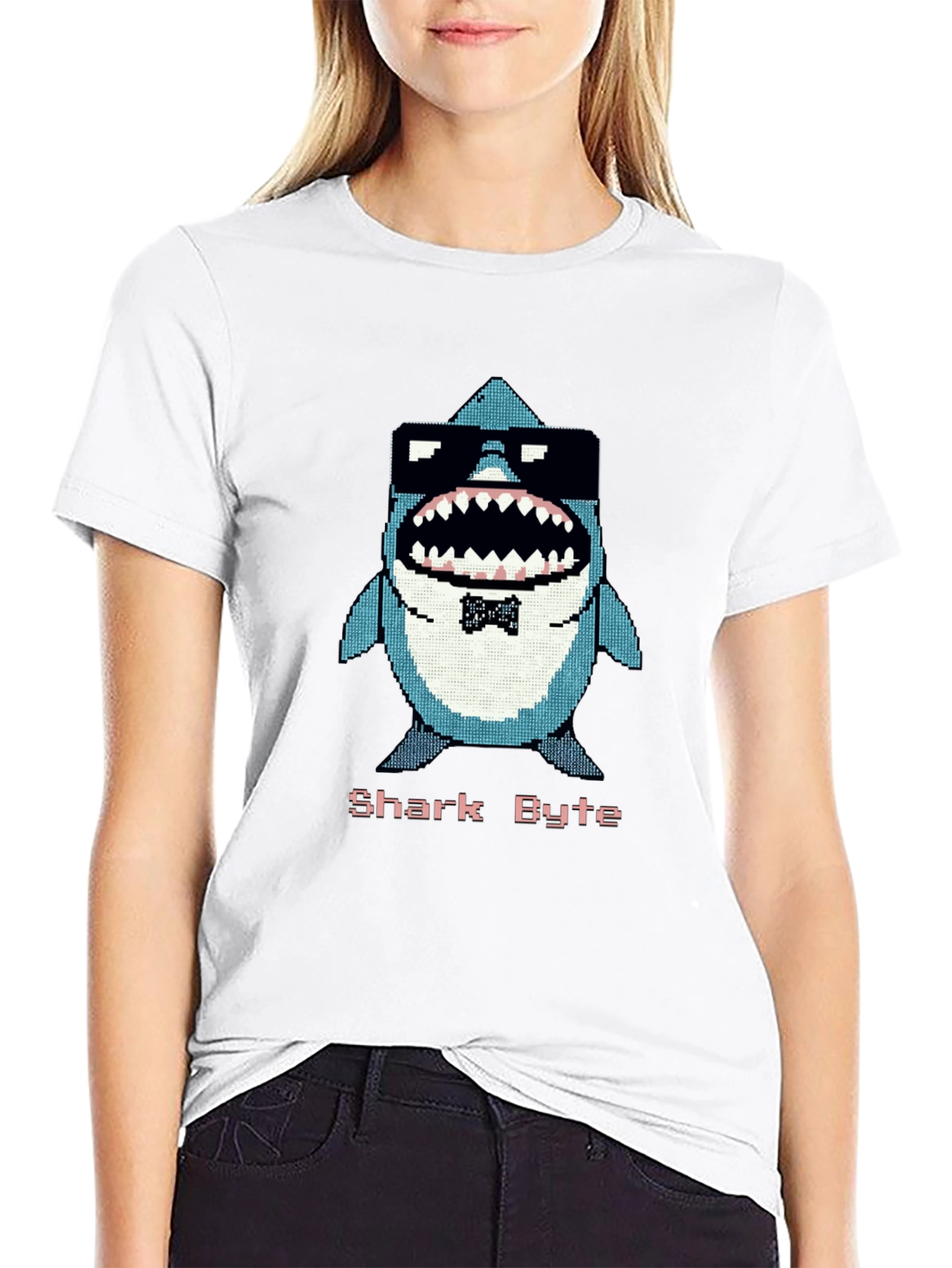 Pixelated Shark Byte T-Shirt