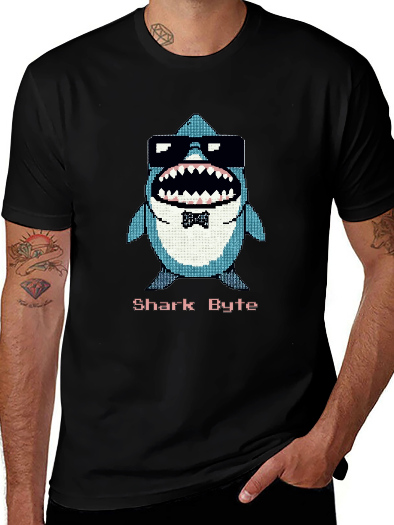 Pixelated Shark Byte T-Shirt