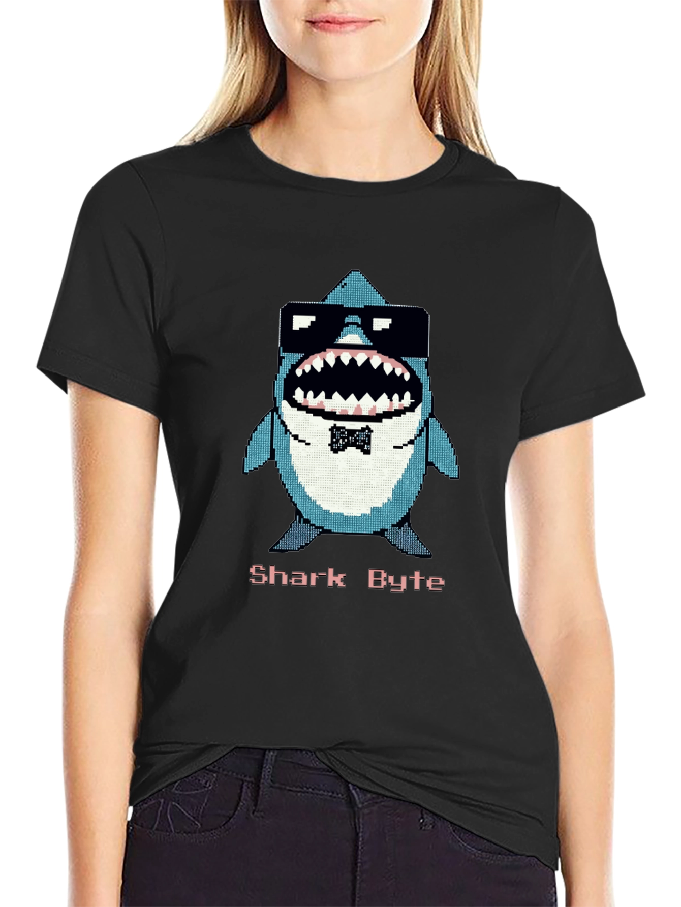 Pixelated Shark Byte T-Shirt