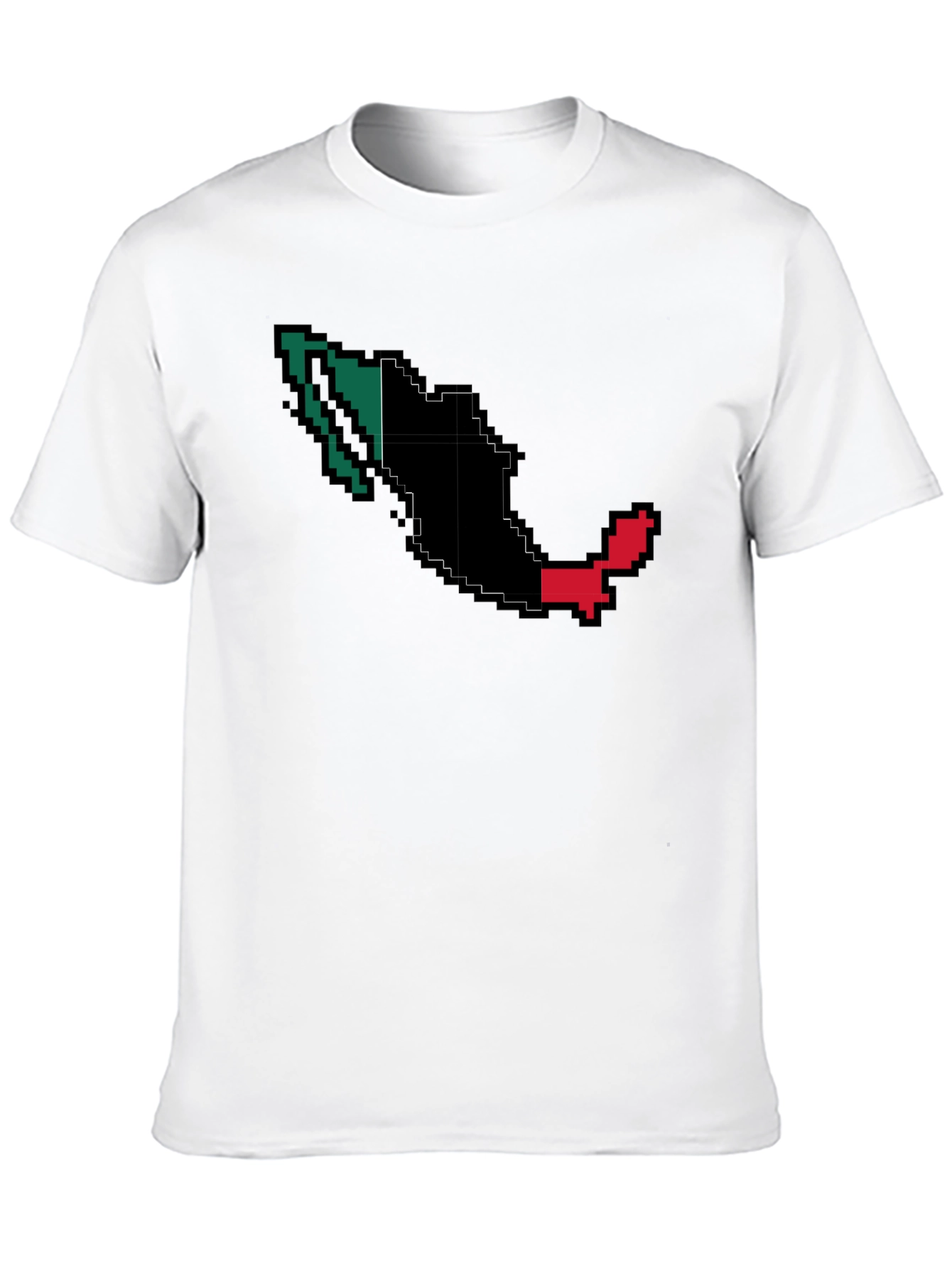 Mexico Pixel Art Graphic T-Shirt - Black