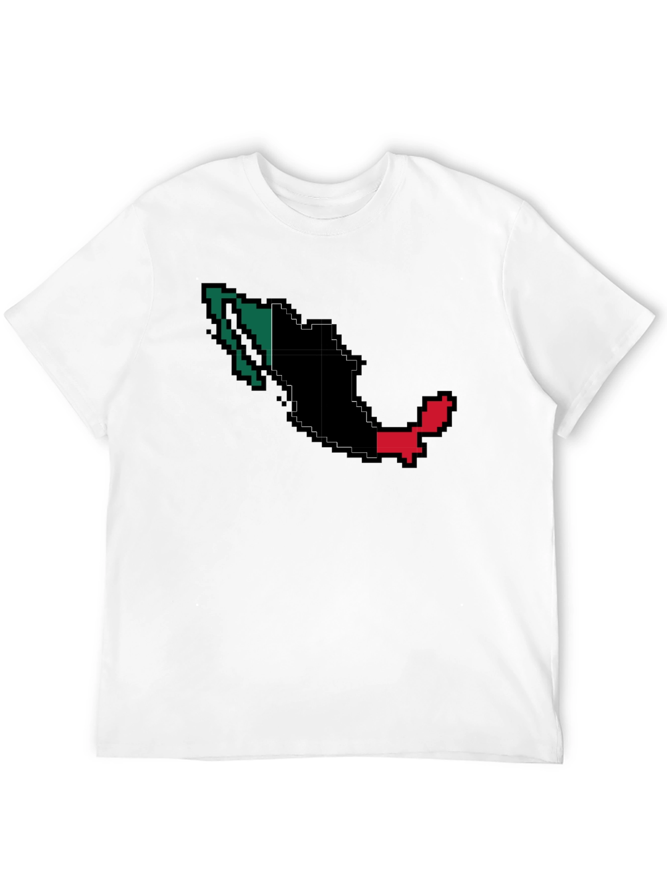 Mexico Pixel Art Graphic T-Shirt - Black