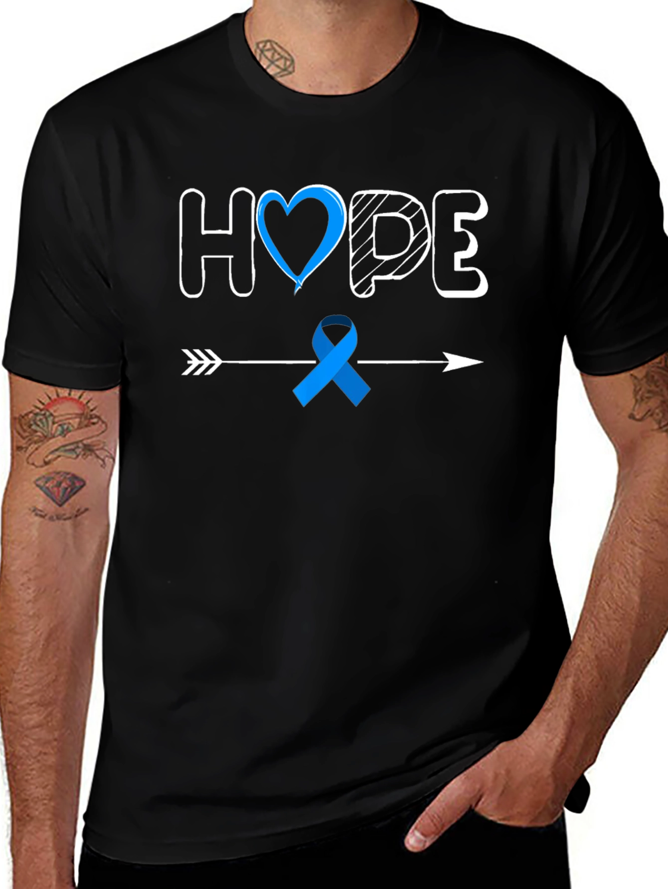 HOPE Awareness Tee - Mens Black T-Shirt