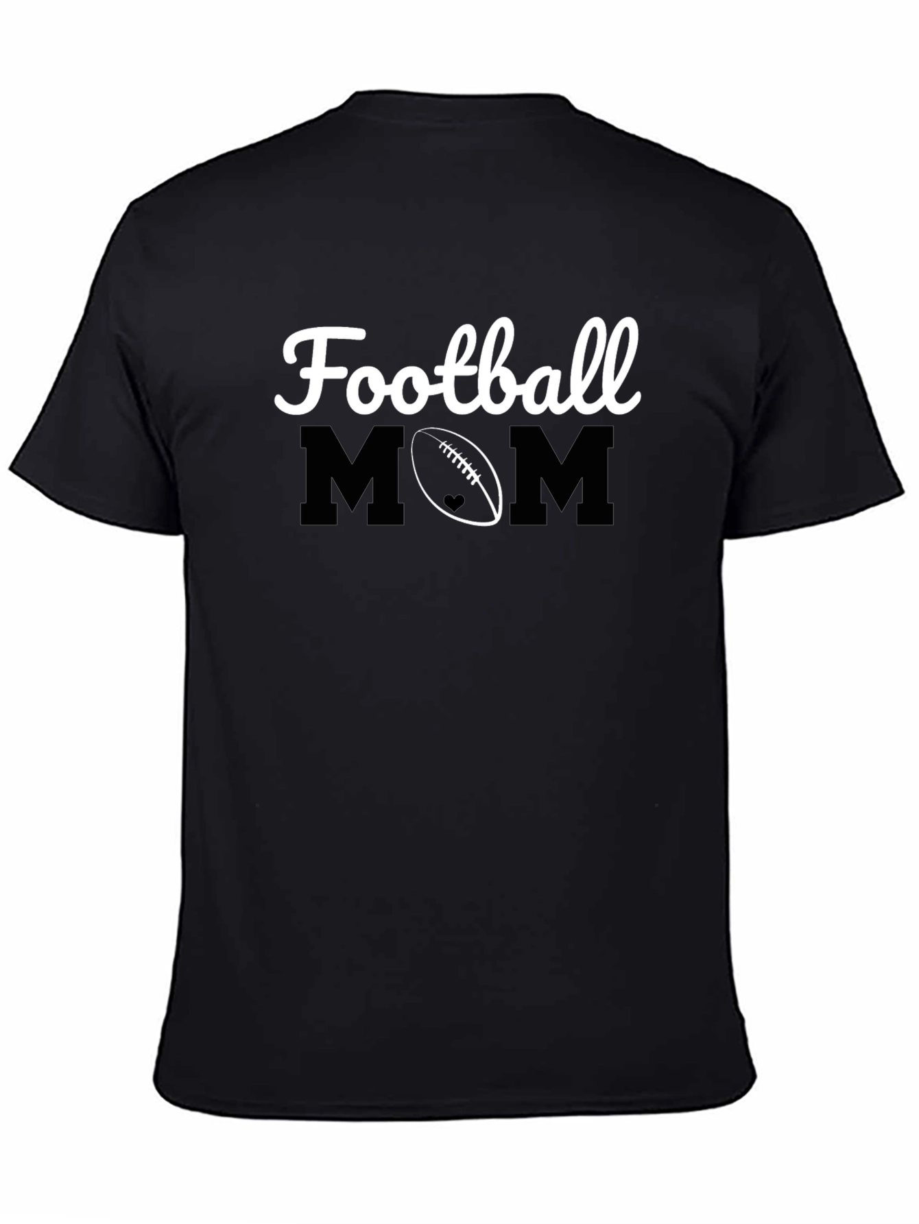 Football Mom Graphic T-Shirt - Black