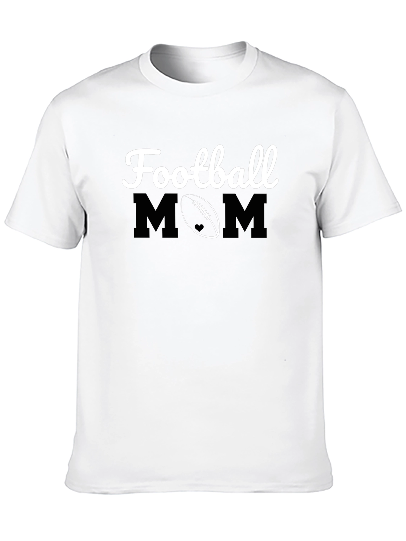 Football Mom Graphic T-Shirt - Black
