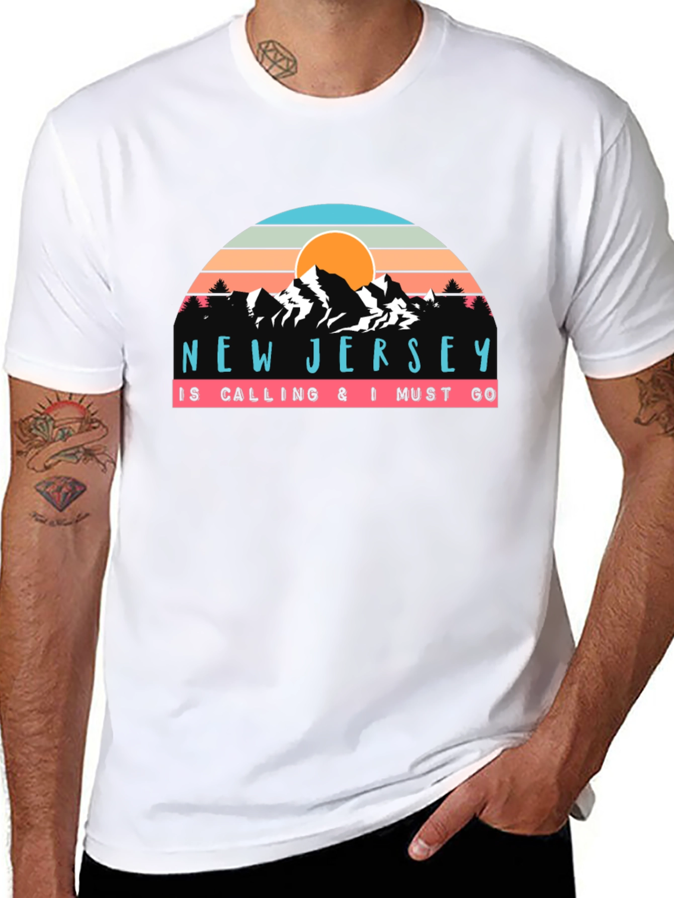 New Jersey Calling Graphic T-Shirt
