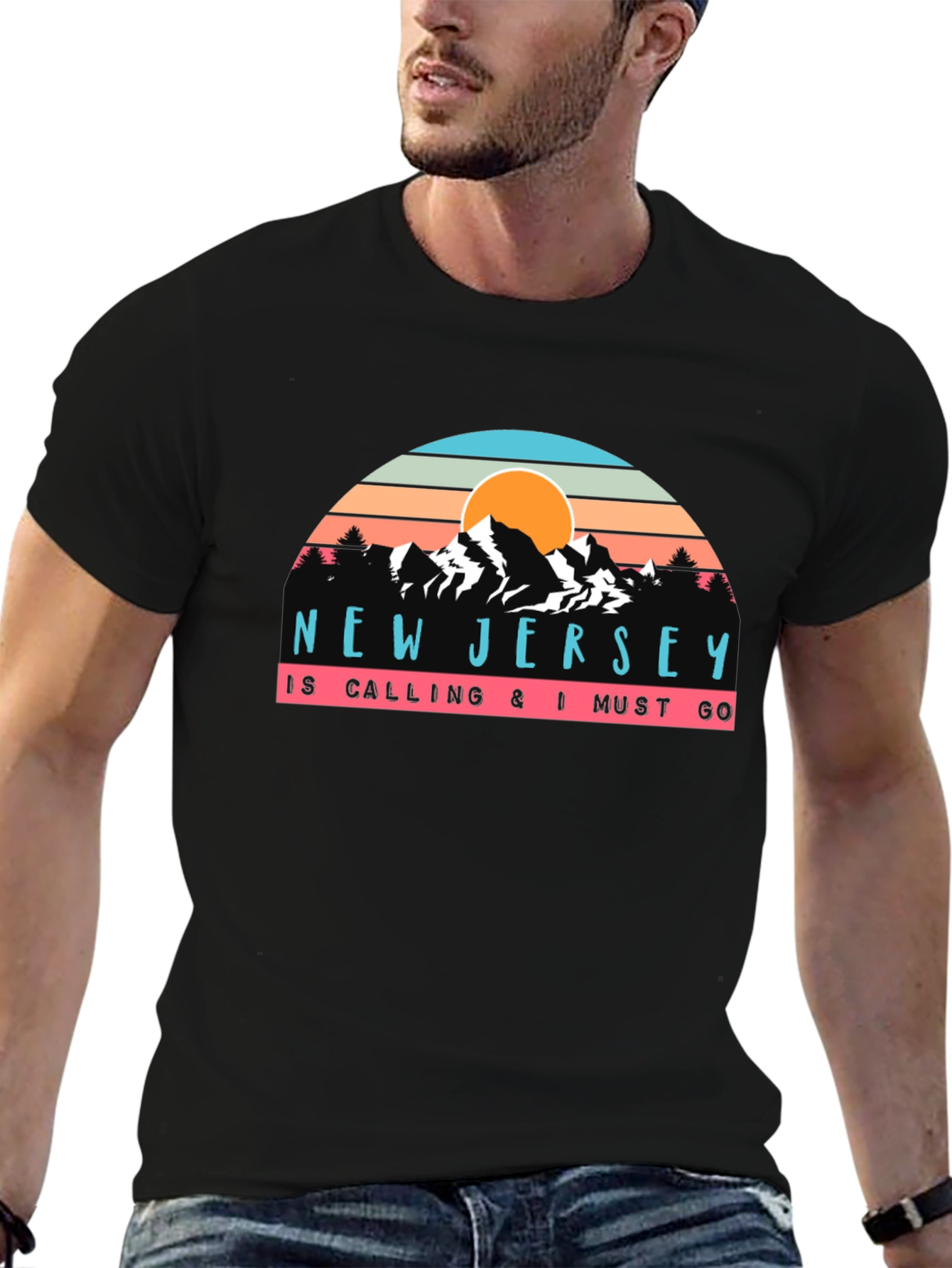 New Jersey Calling Graphic T-Shirt