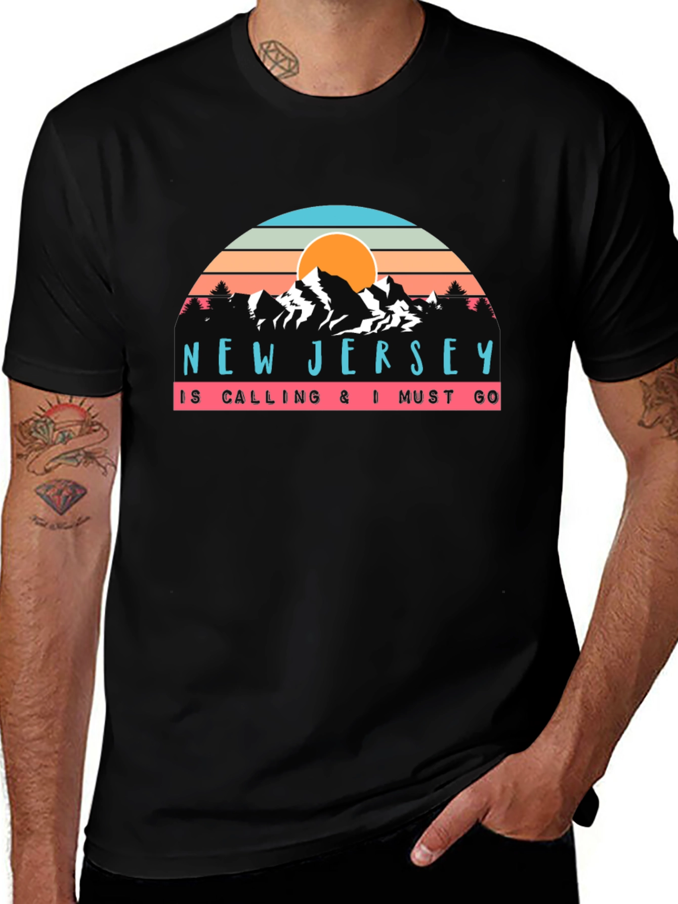 New Jersey Calling Graphic T-Shirt