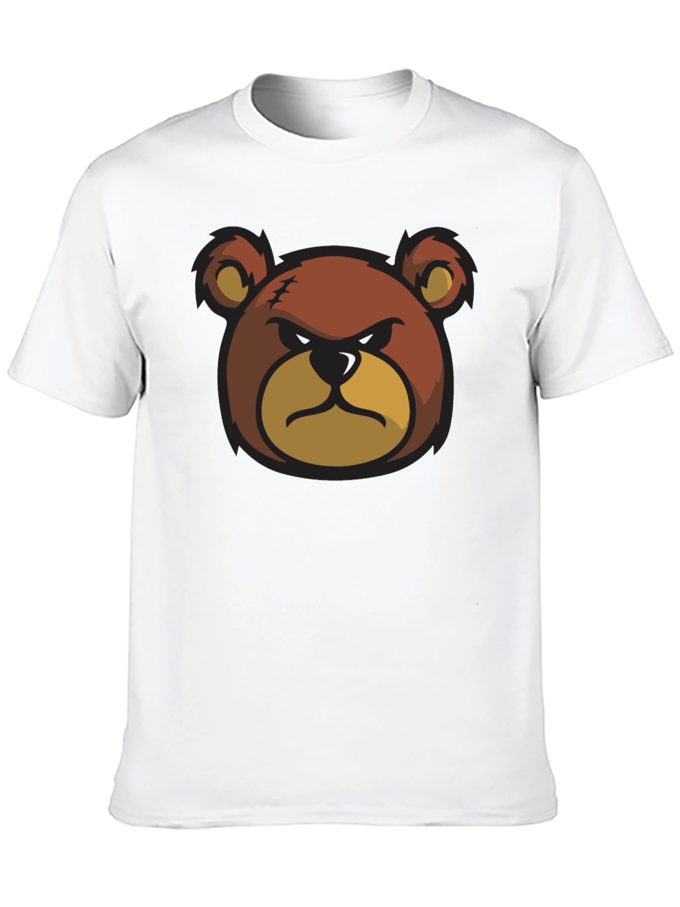 Angry Bear Graphic Black T-Shirt