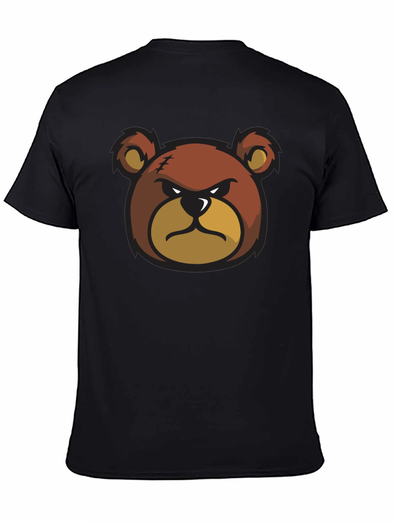 Angry Bear Graphic Black T-Shirt