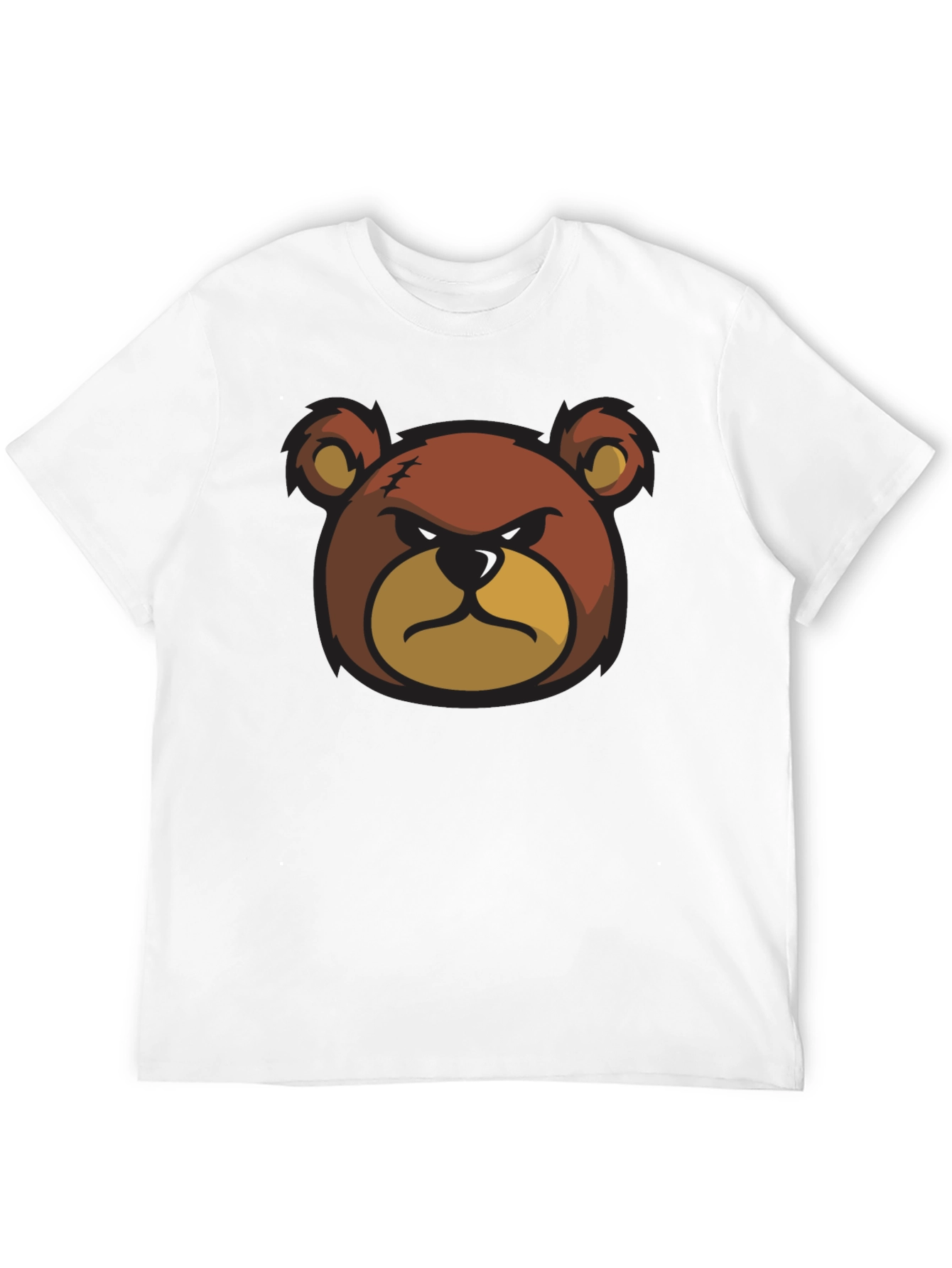Angry Bear Graphic Black T-Shirt