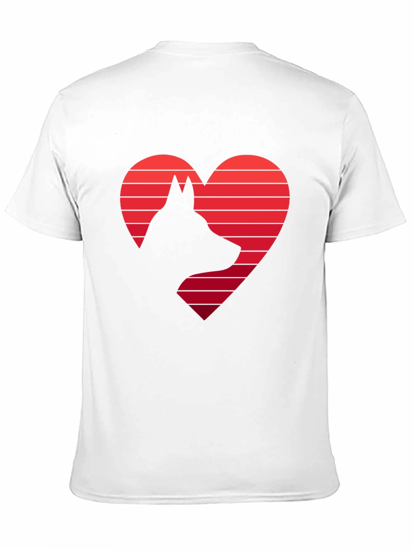 Dog Lover T-Shirt: Heart & Dog Silhouette Design