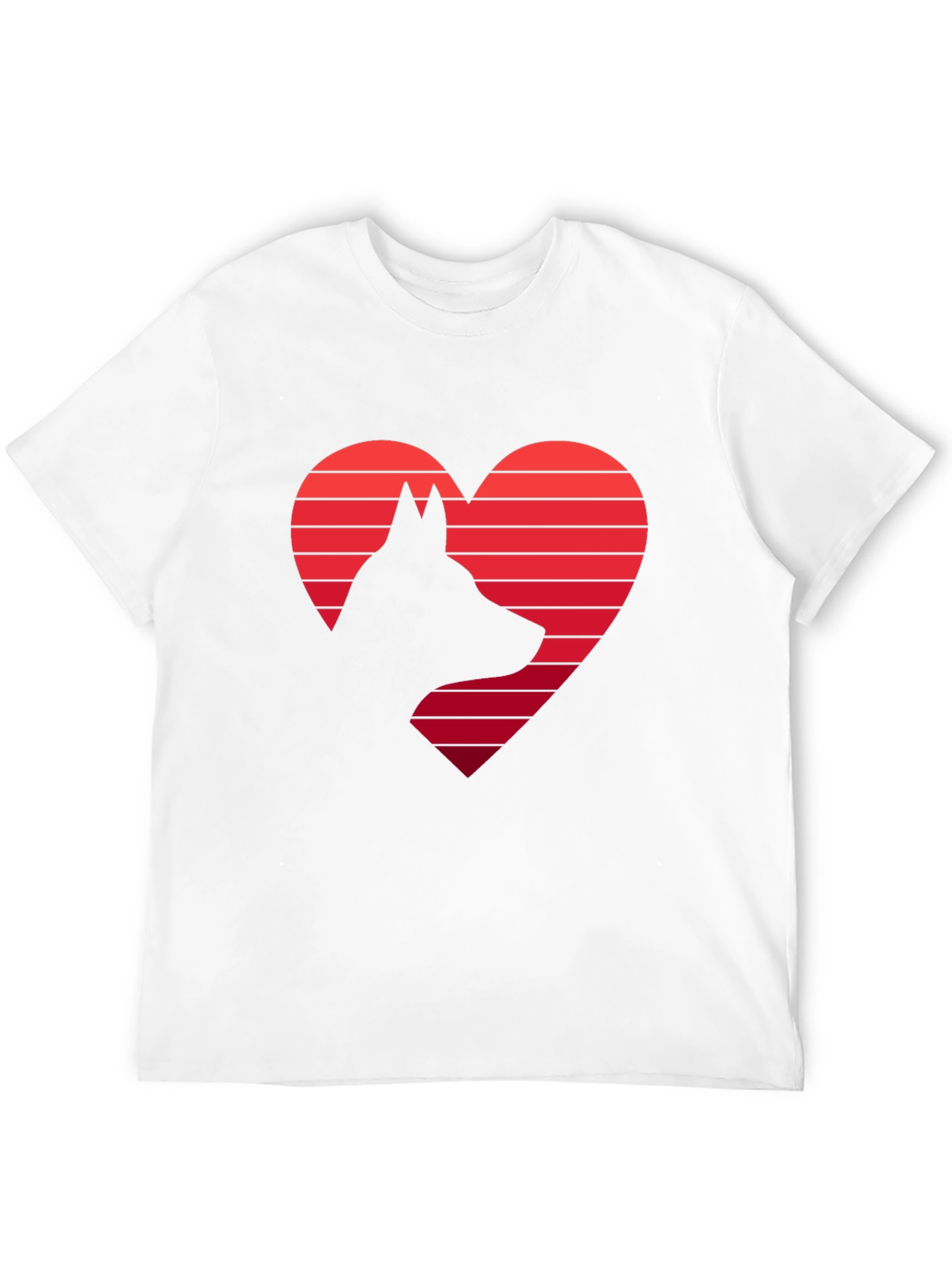 Dog Lover T-Shirt: Heart & Dog Silhouette Design