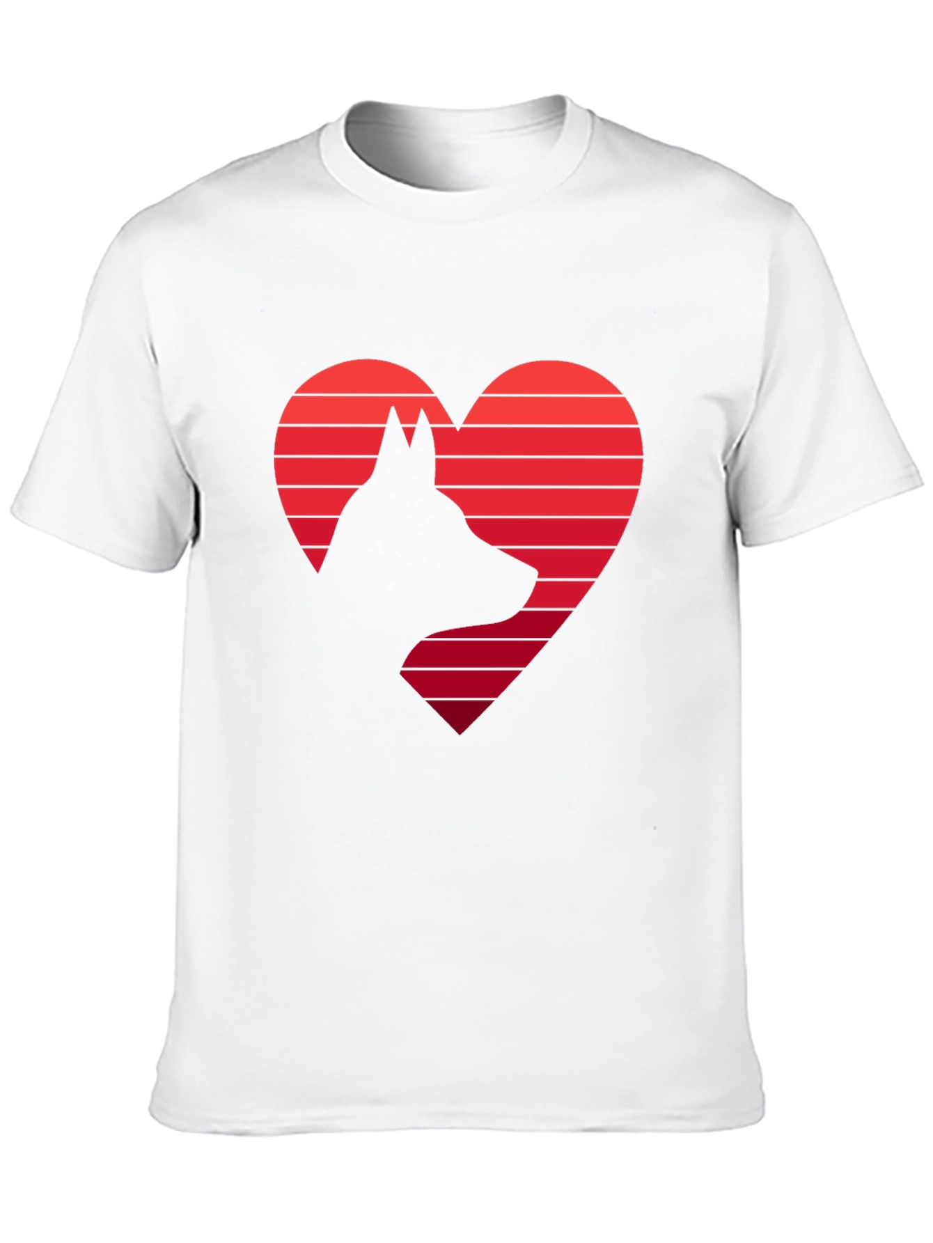 Dog Lover T-Shirt: Heart & Dog Silhouette Design