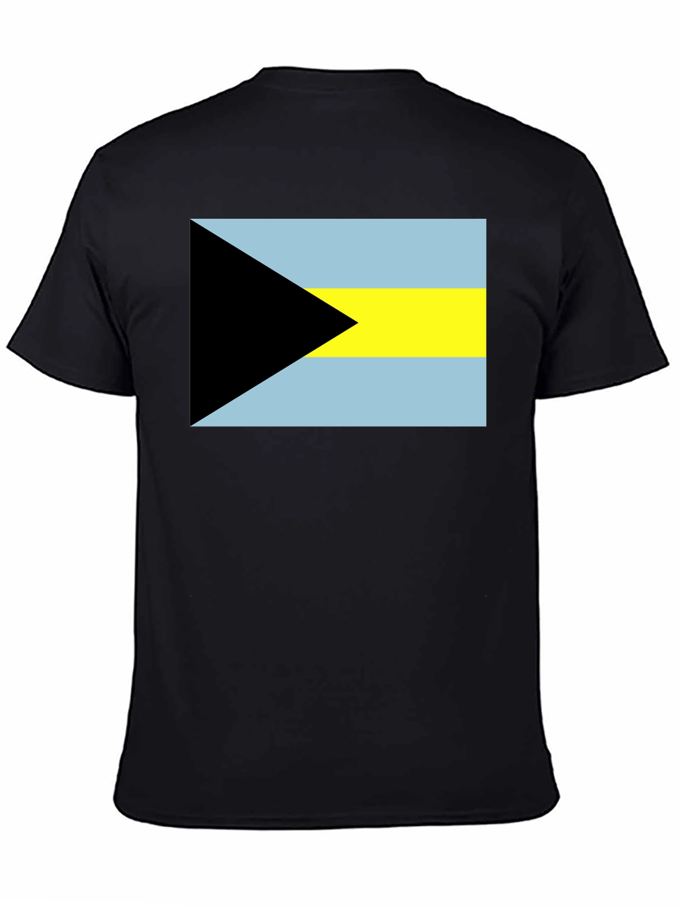 Bahamas Flag T-Shirt - Black Graphic Tee