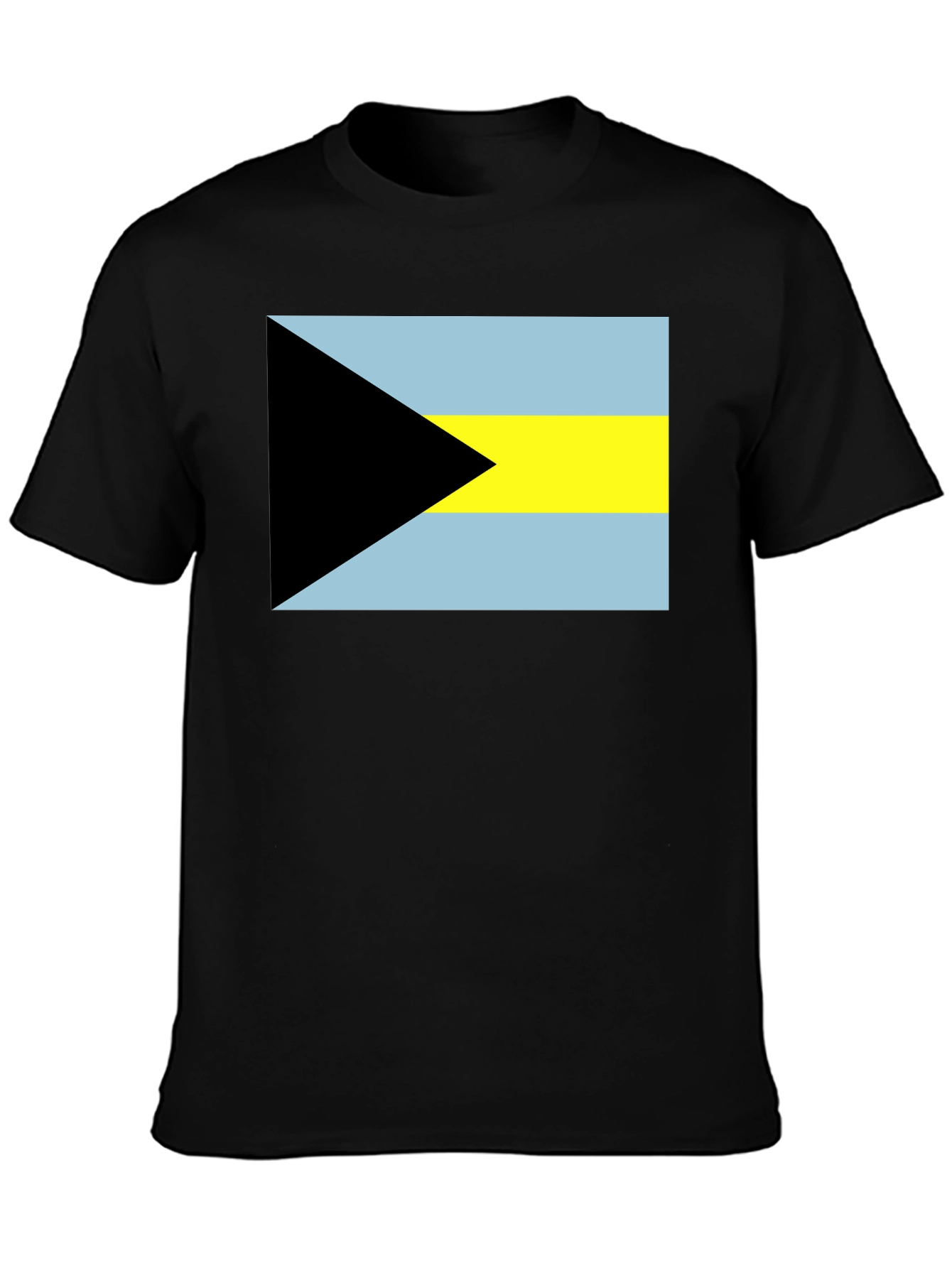 Bahamas Flag T-Shirt - Black Graphic Tee