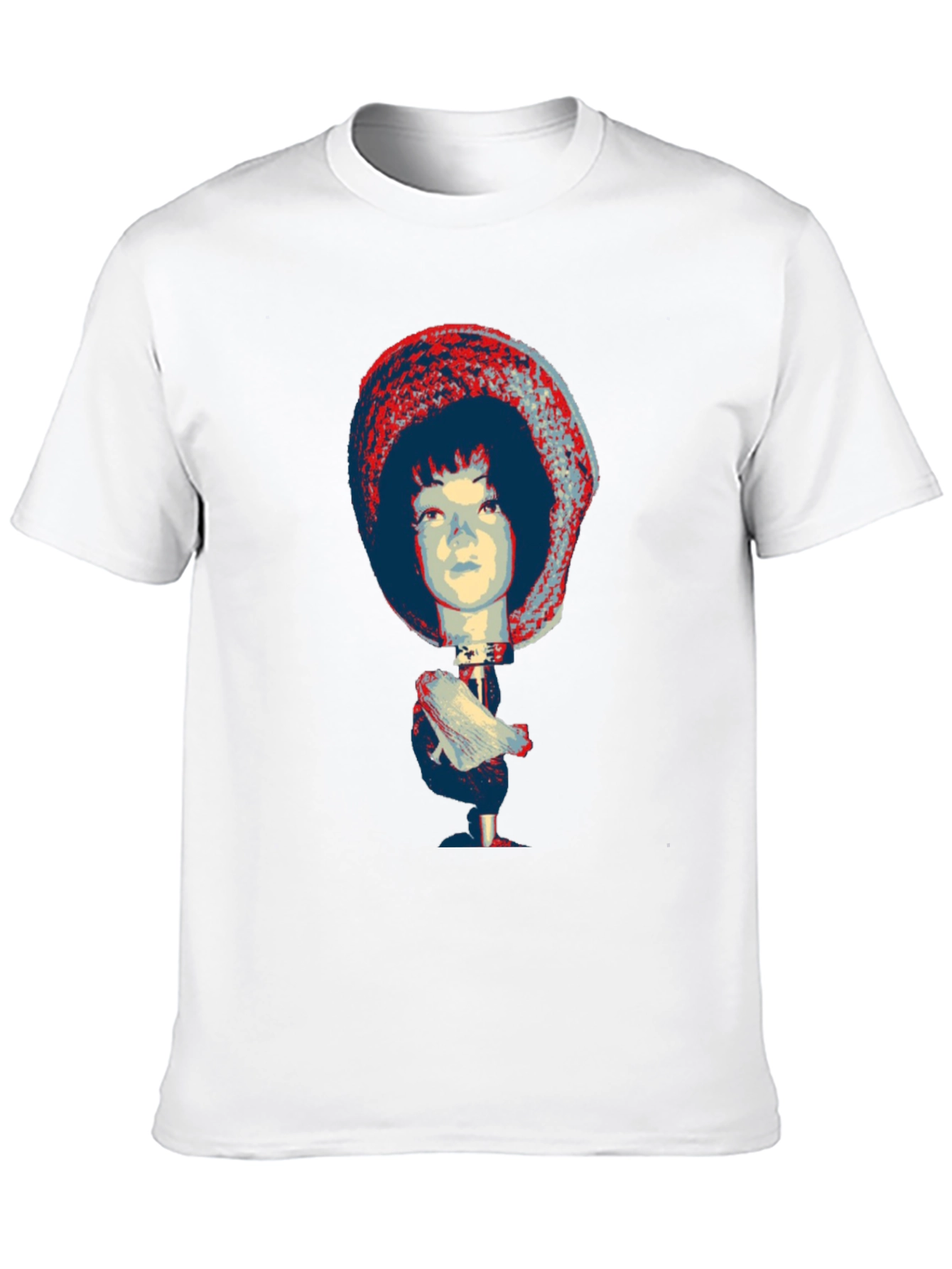 Unique Graphic Tee - Abstract Doll Print