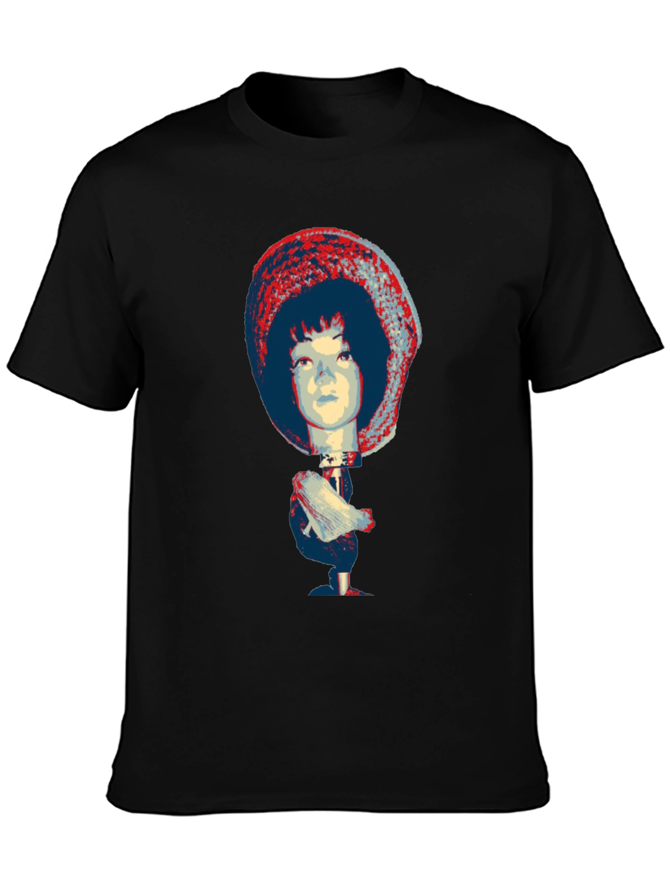 Unique Graphic Tee - Abstract Doll Print