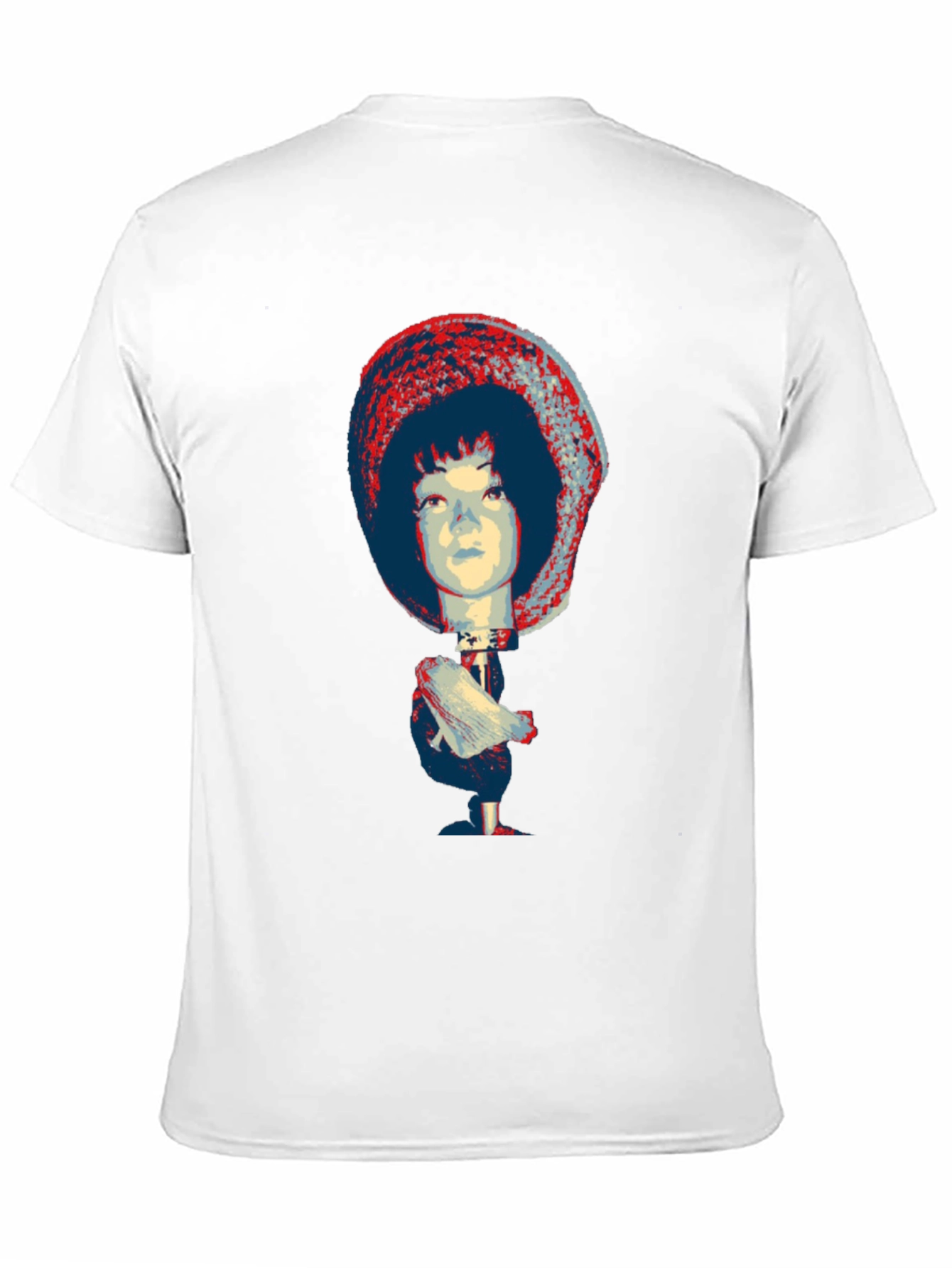 Unique Graphic Tee - Abstract Doll Print