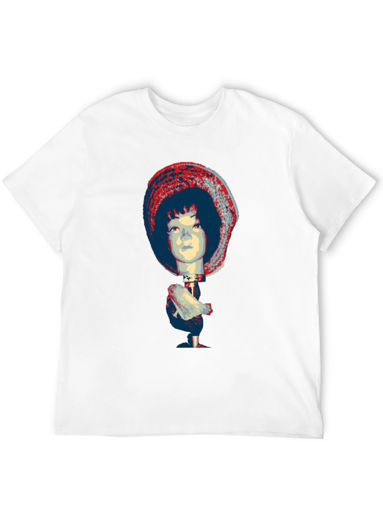 Unique Graphic Tee - Abstract Doll Print