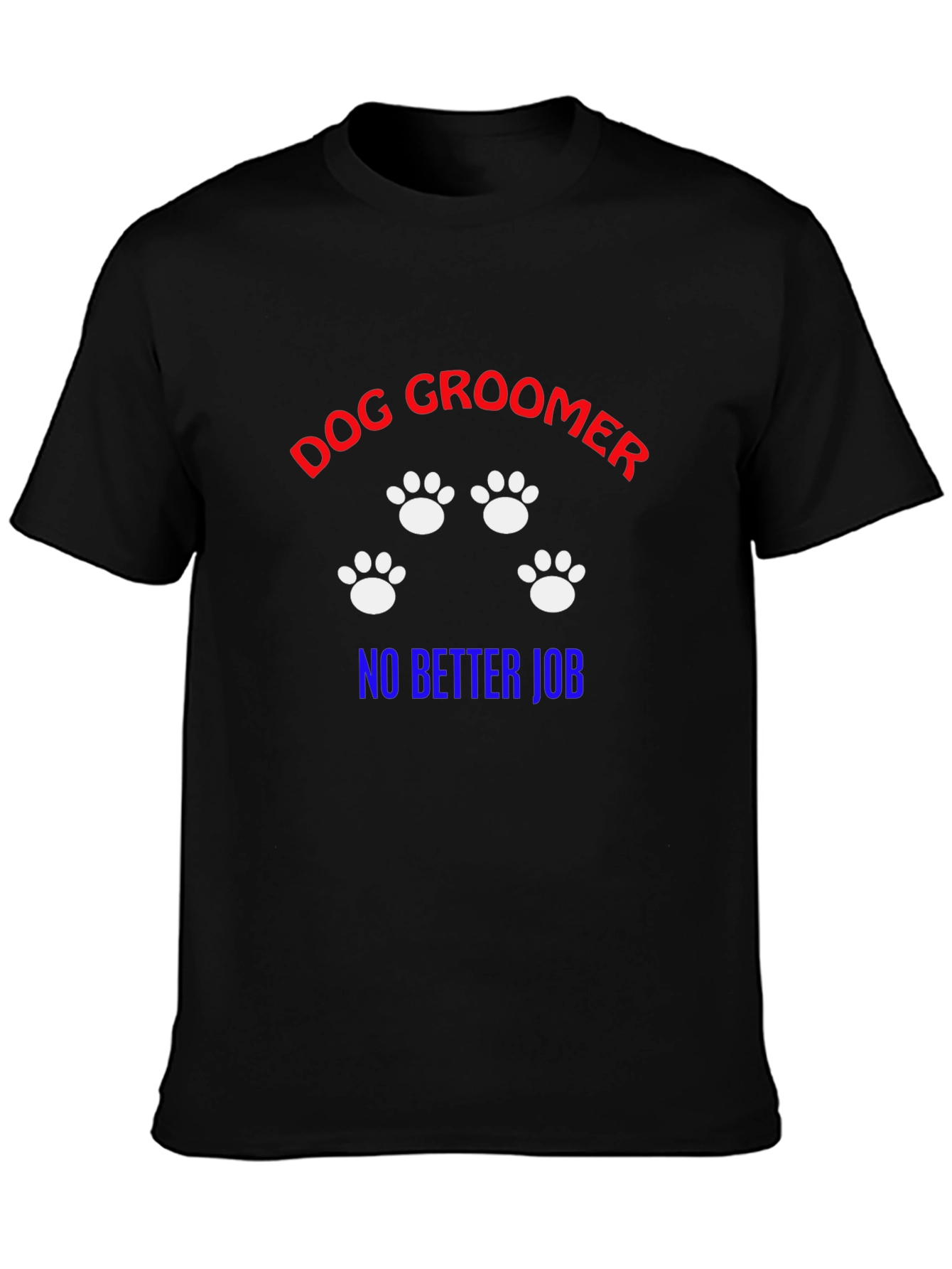 Dog Groomer T-Shirt -  Paw Prints Grooming Gift