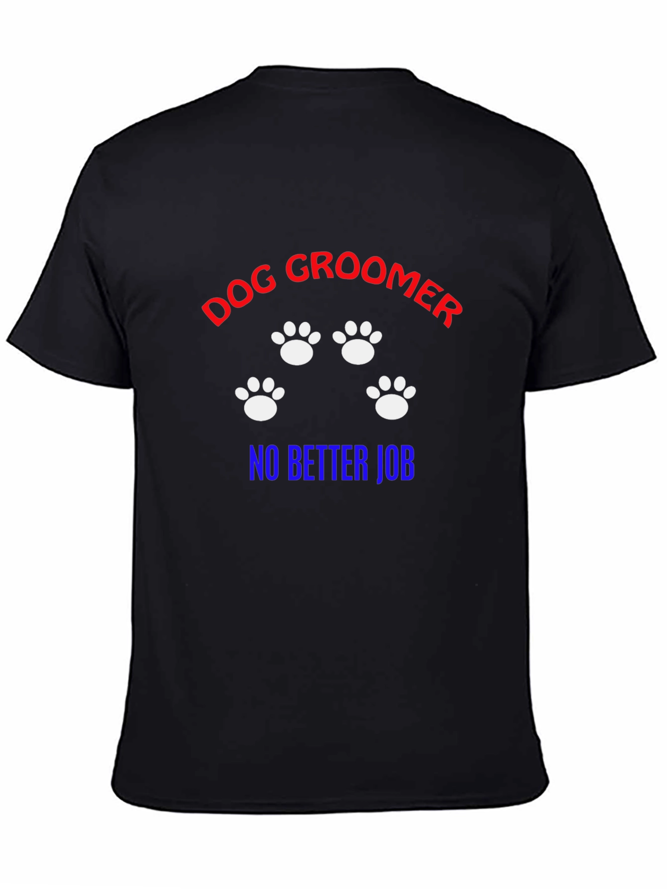 Dog Groomer T-Shirt -  Paw Prints Grooming Gift
