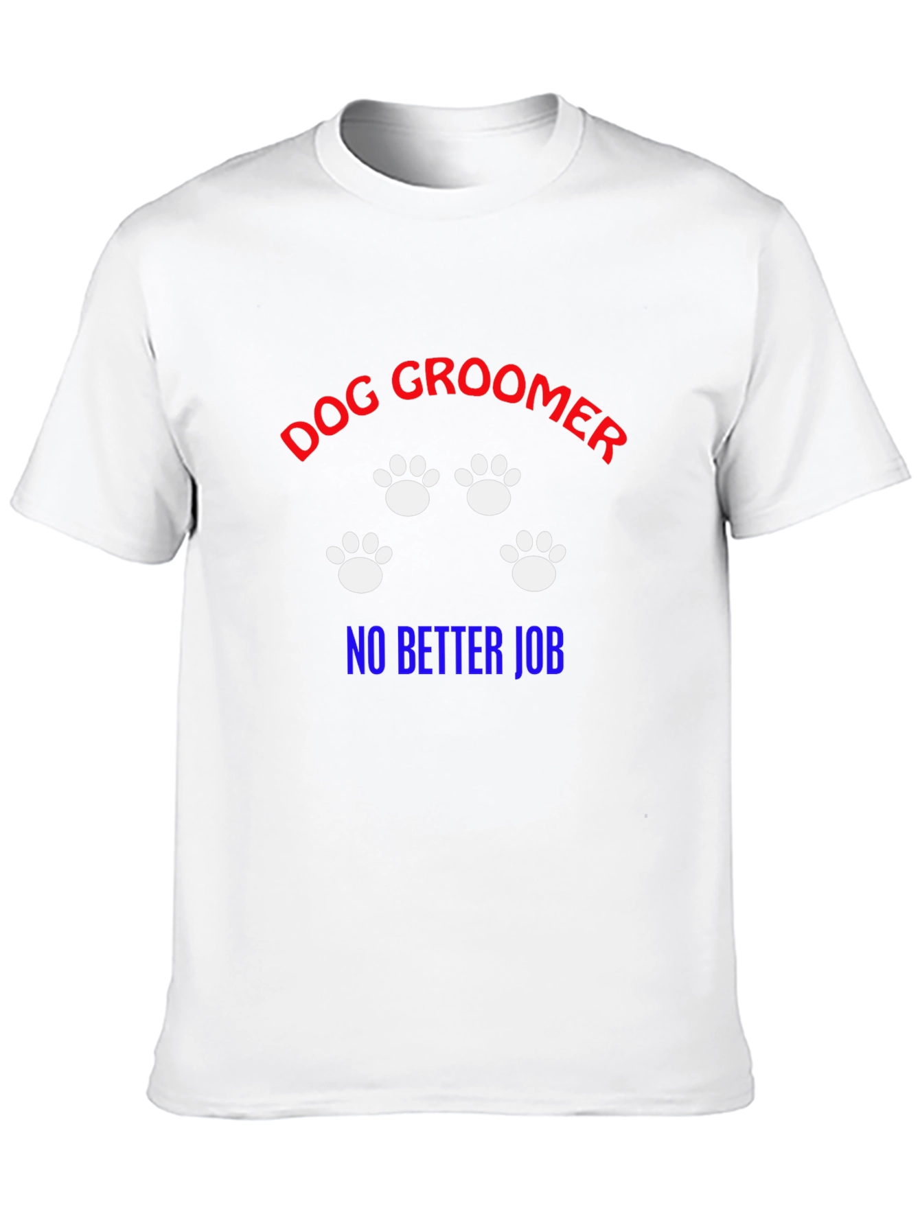 Dog Groomer T-Shirt -  Paw Prints Grooming Gift